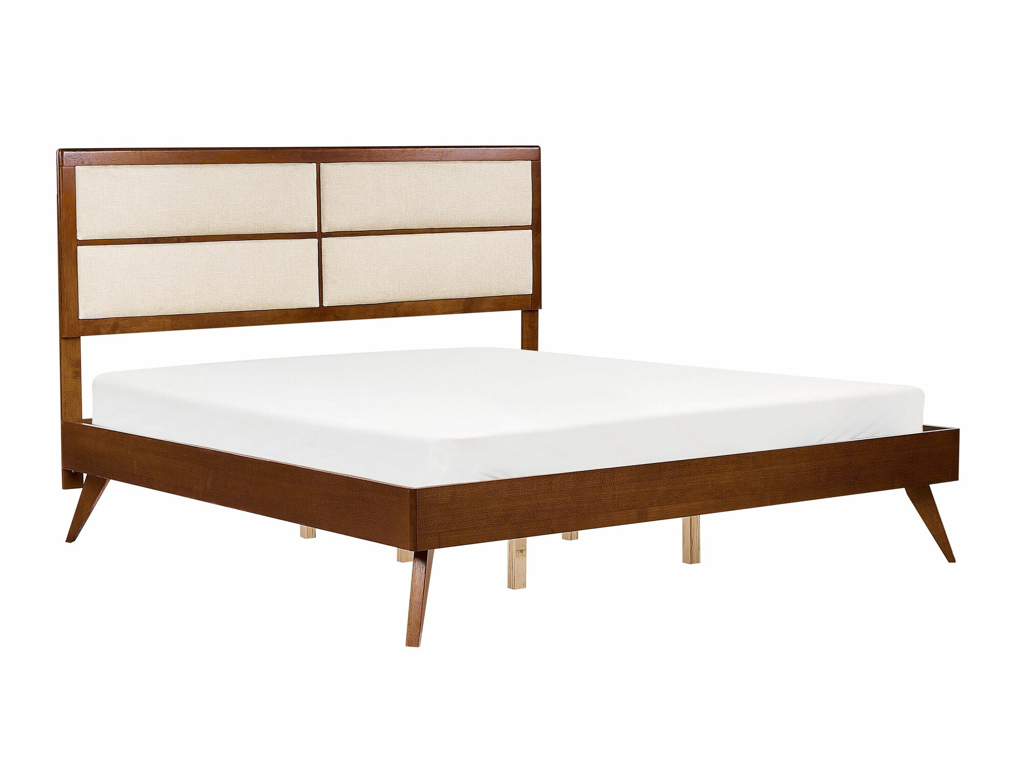 Κρεβάτι Berwyn 772 (Μπεζ + Σκούρο ξύλο)