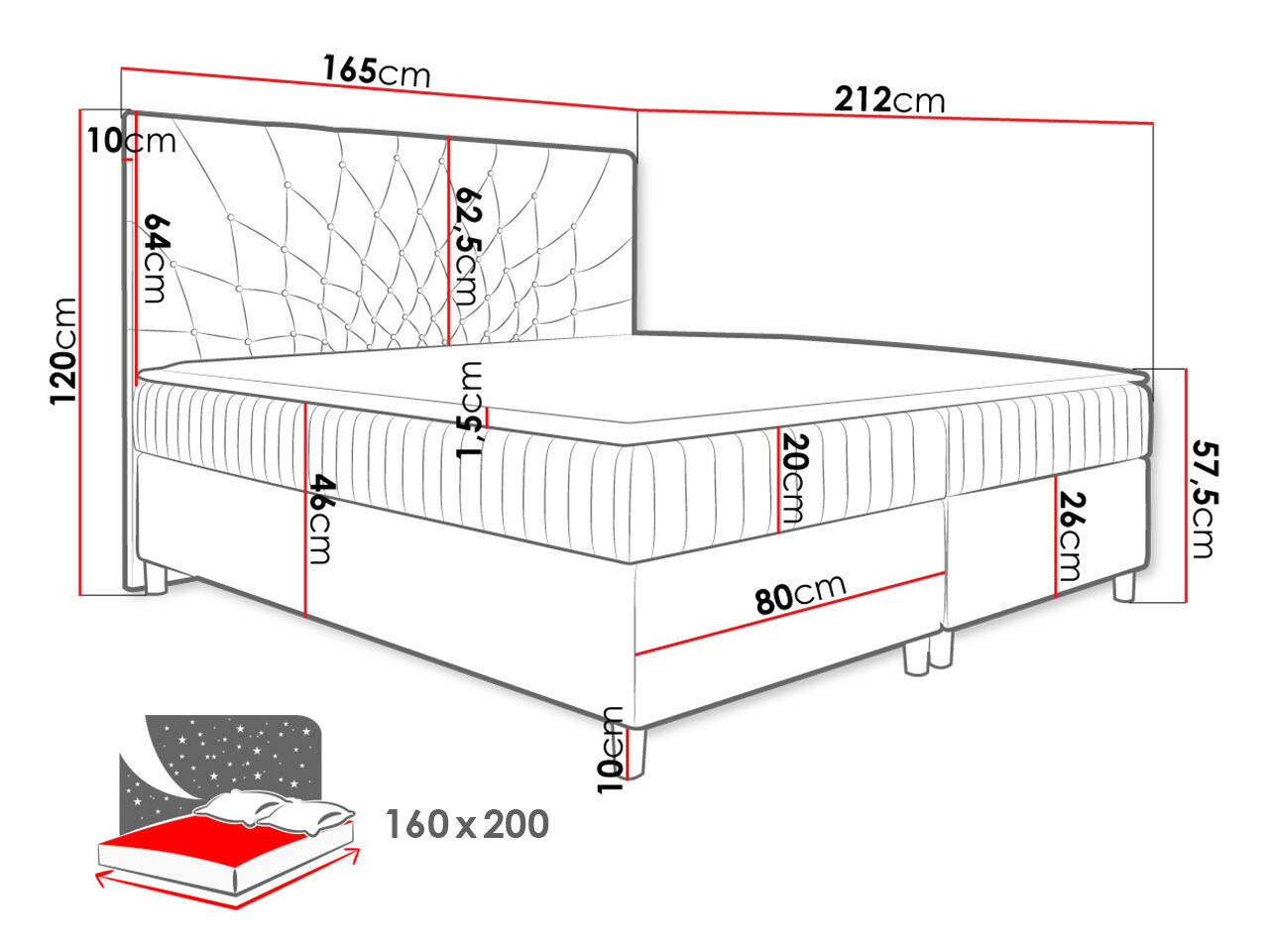 Κρεβάτι continental Civitas (Manila 02)