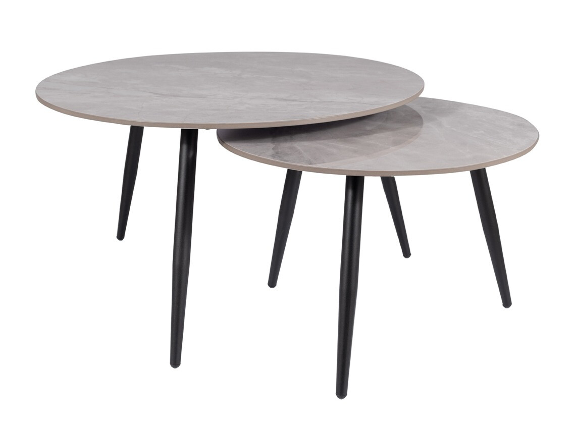 Nest of coffee tables Detroit 602 (Grey marble)