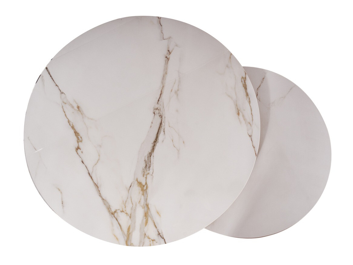 Nest of coffee tables Detroit 602 (White marble)