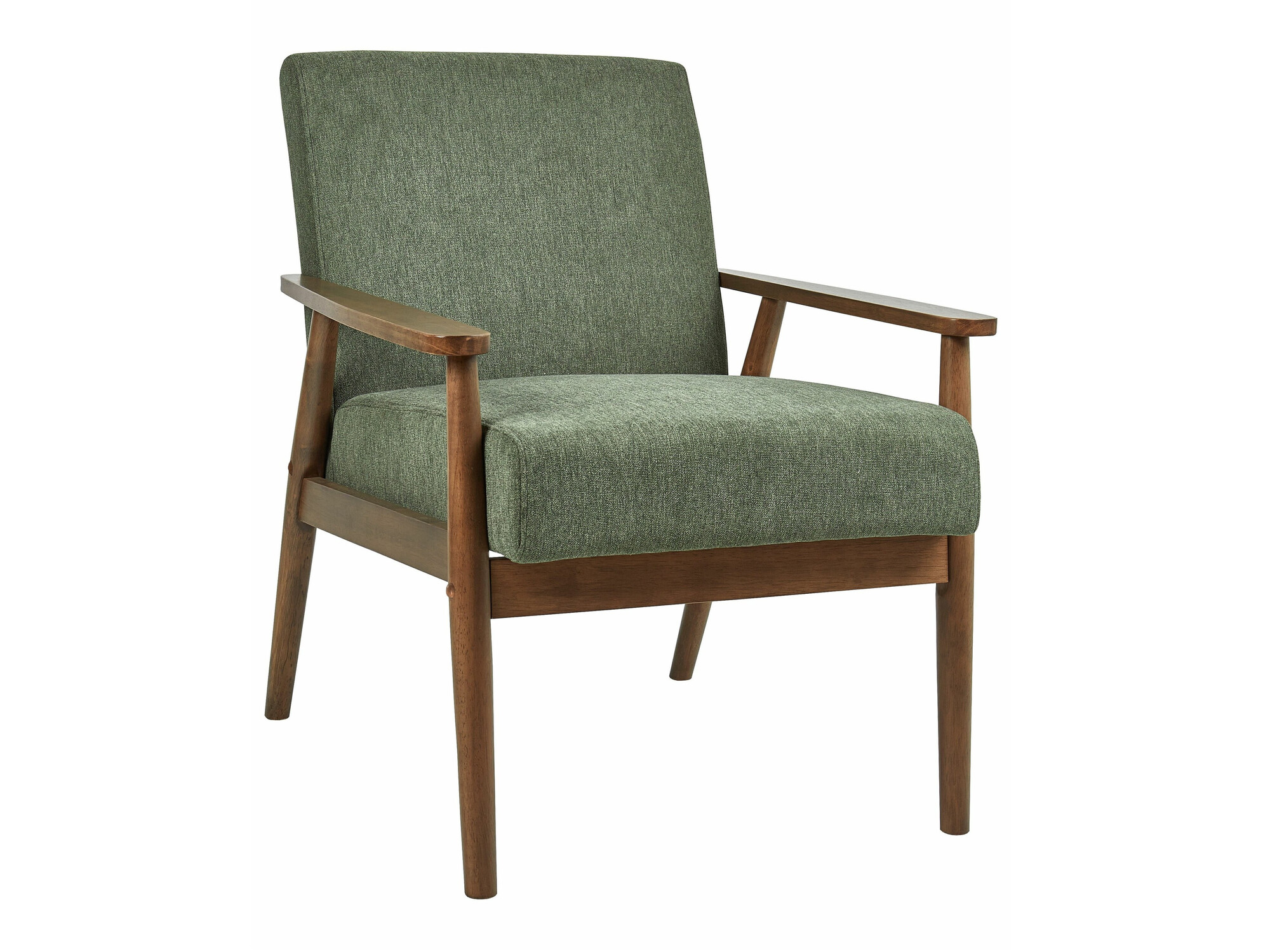 Πολυθρόνα Berwyn 2214 (Σκούρο ξύλο + Πράσινο)