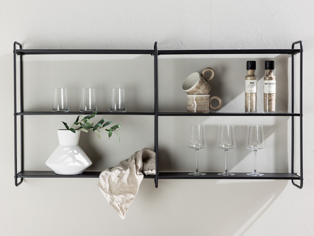 Ράφι τοίχου Dallas 4551 (Μαύρο)