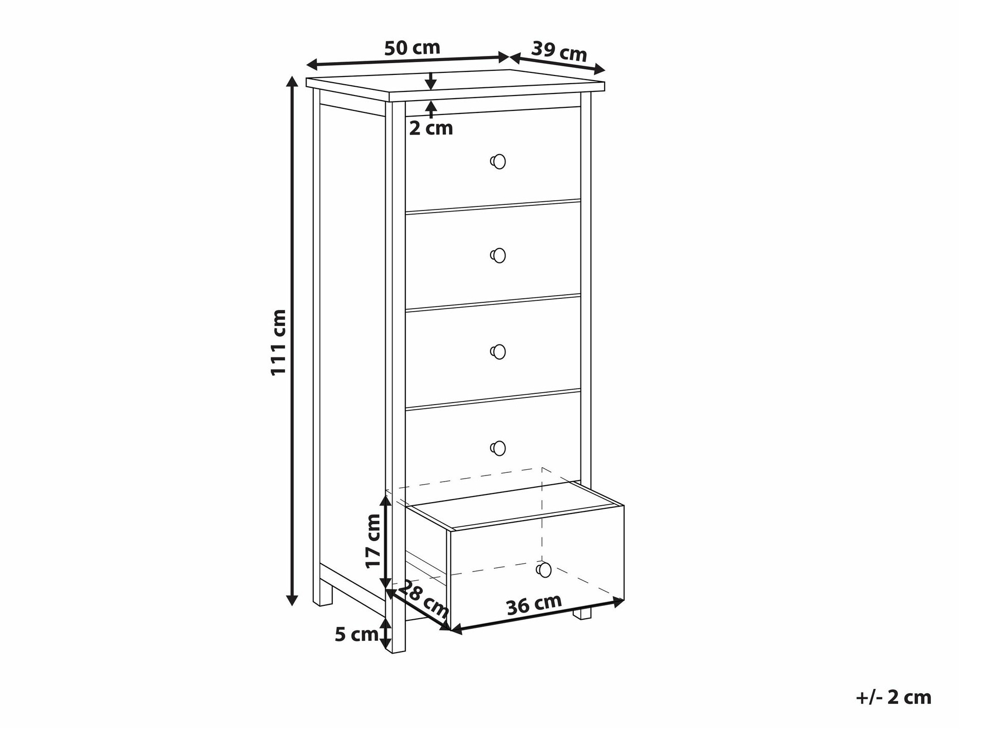 Chest of drawers Melmone 104