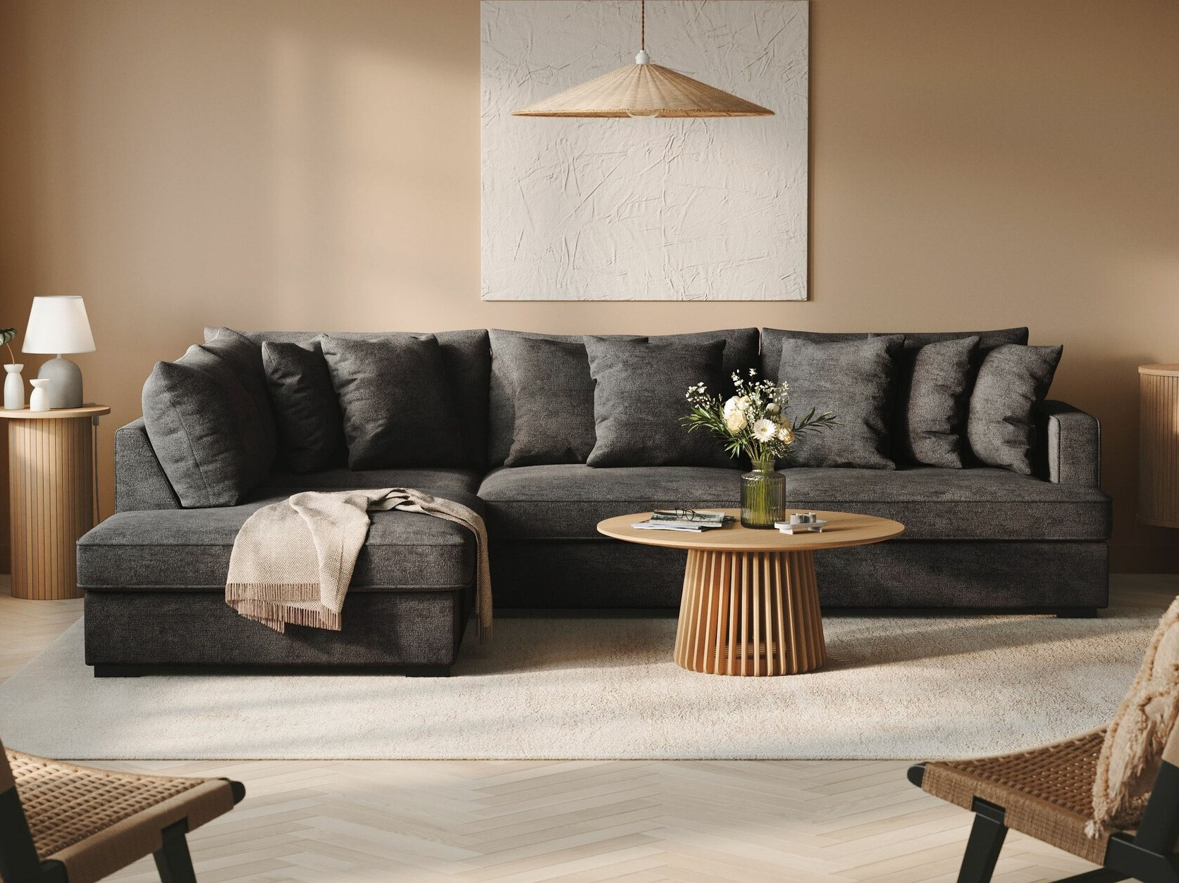 Γωνιακός Καναπές Tivsoe 102 (Trenza 01)