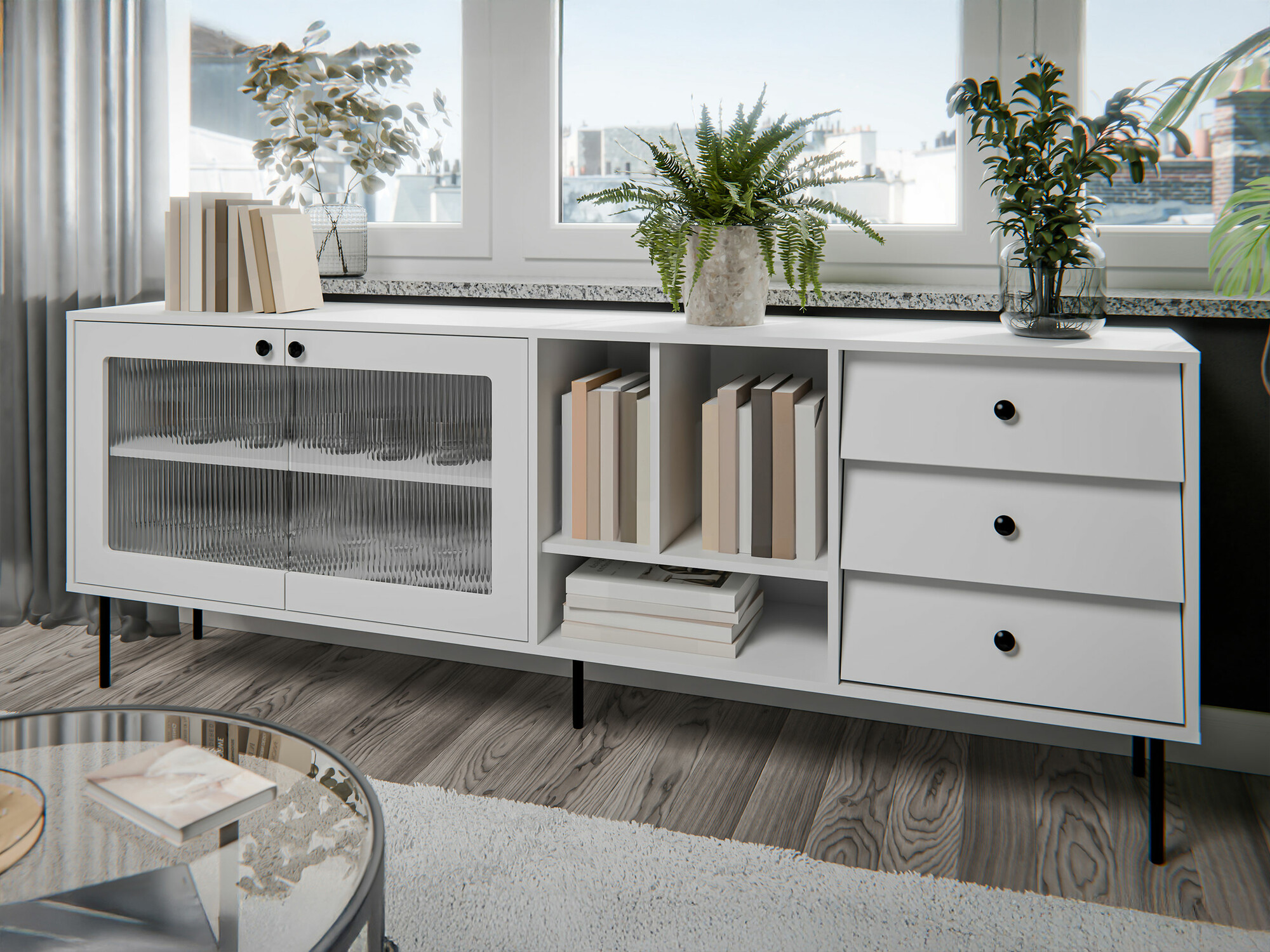 Chest of drawers Feletri 104 (White)
