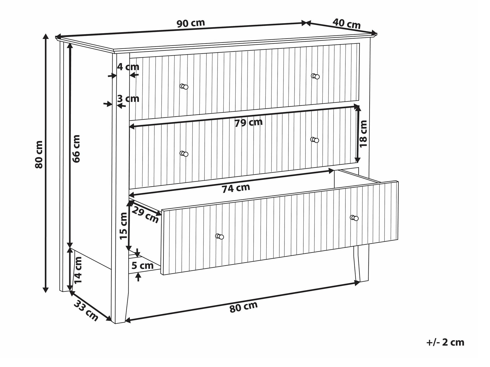 Chest of drawers Romloru 102