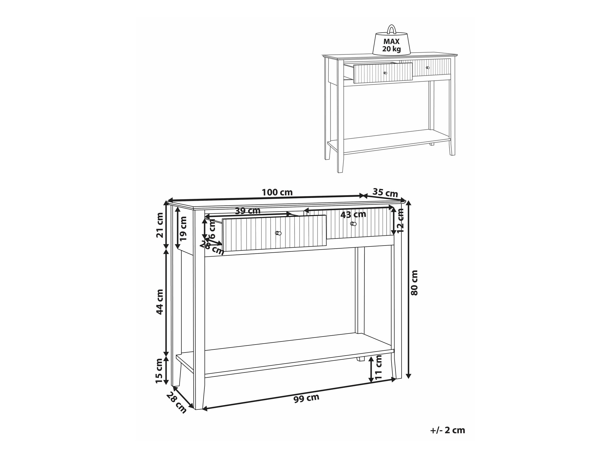 Console table Romloru 103