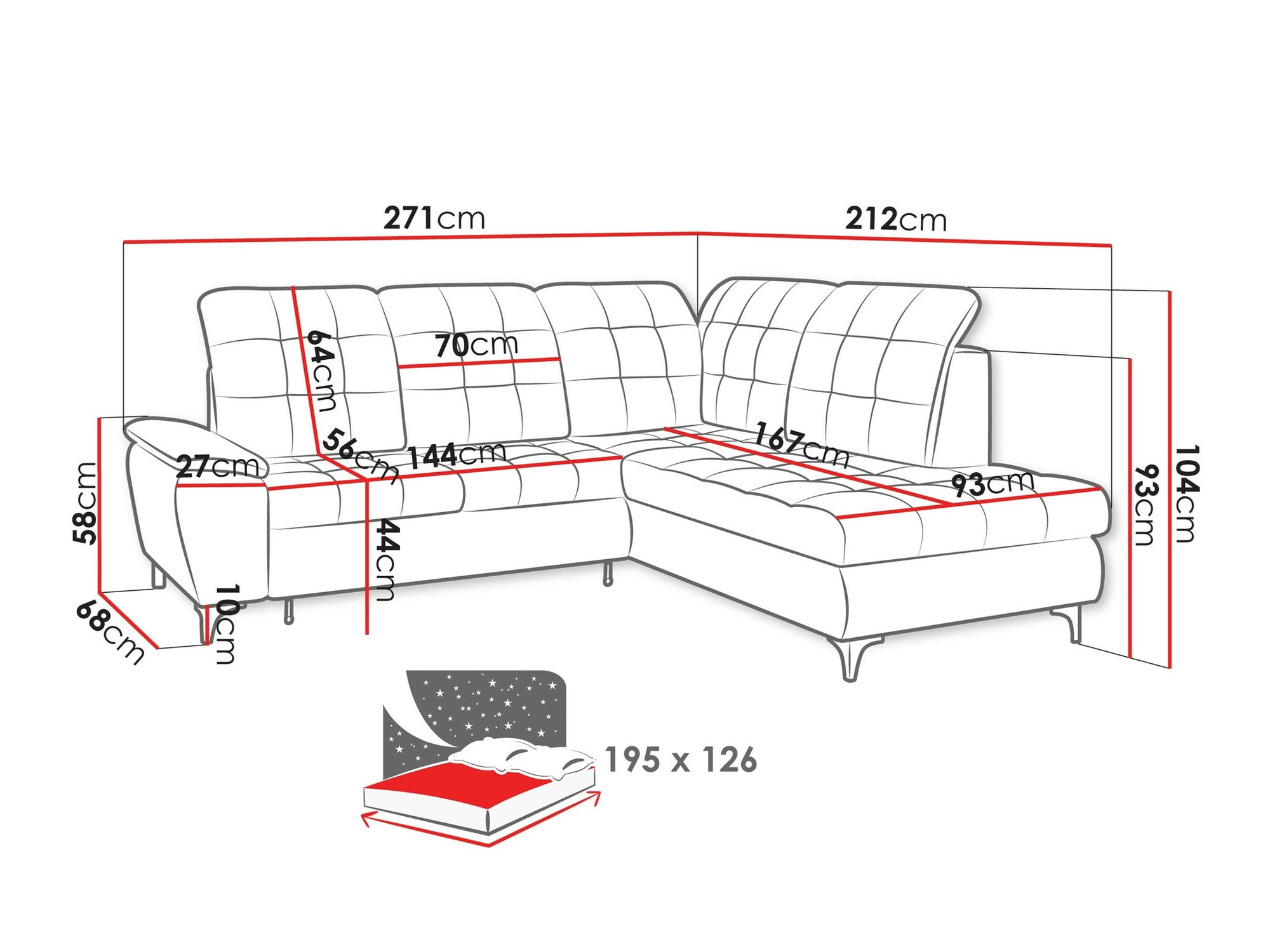 Γωνιακός Καναπές Sanford 101 (Manila 02)
