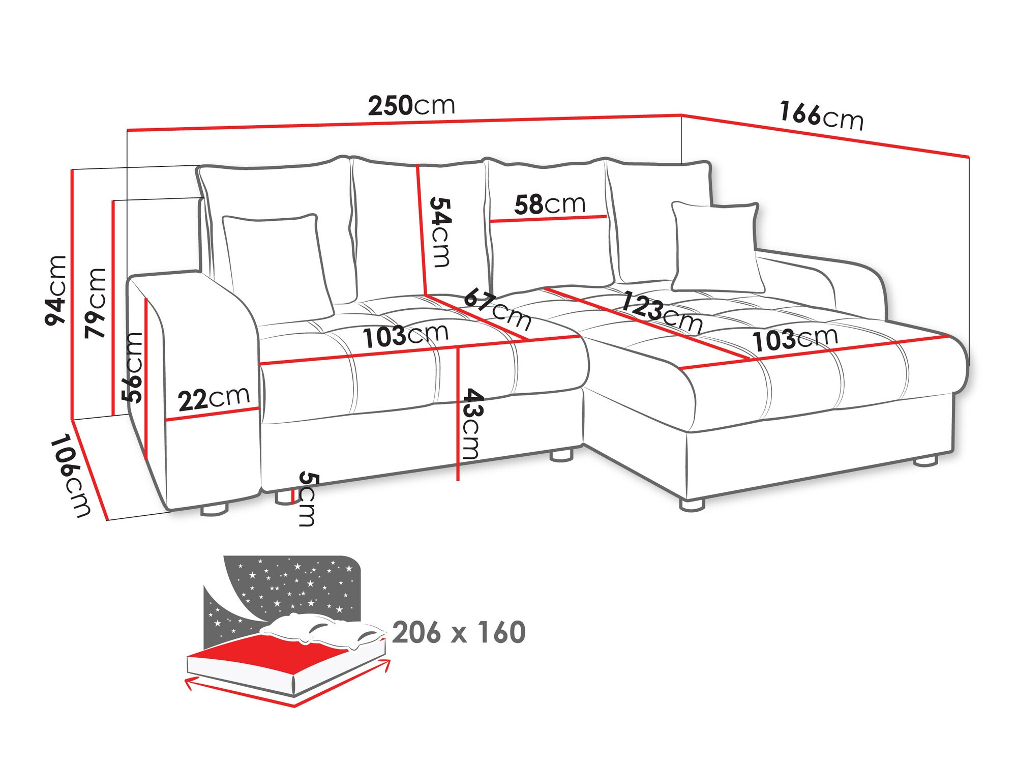 Γωνιακός Καναπές Sanford 102 (Manila 02)