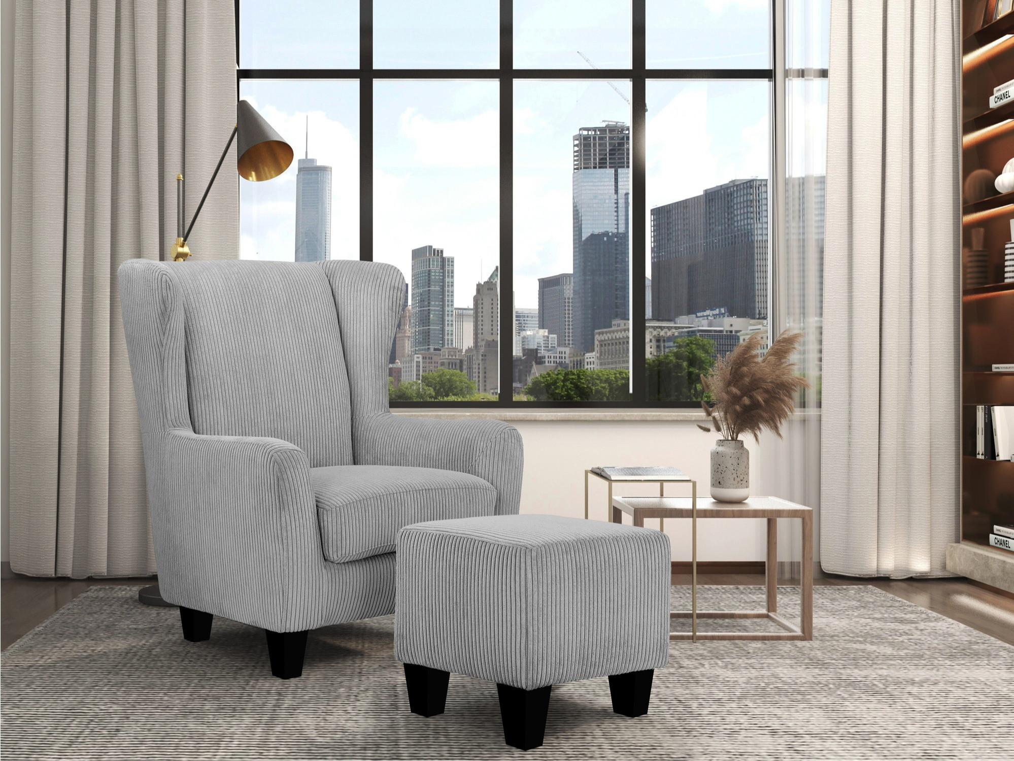 Πολυθρόνα Denton 1366 (Γκρι)