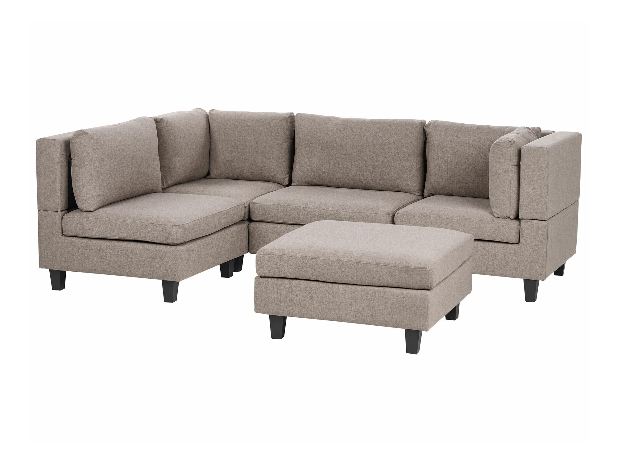 Αρθρωτός γωνιακός καναπές Elbmeli 108 (Καφέ)