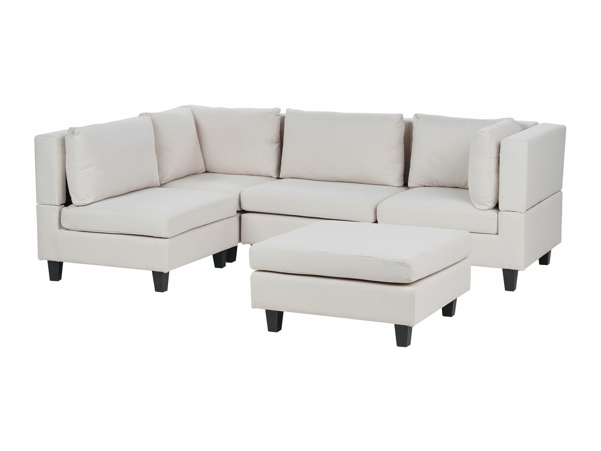 Αρθρωτός γωνιακός καναπές Elbmeli 108 (Μπεζ)