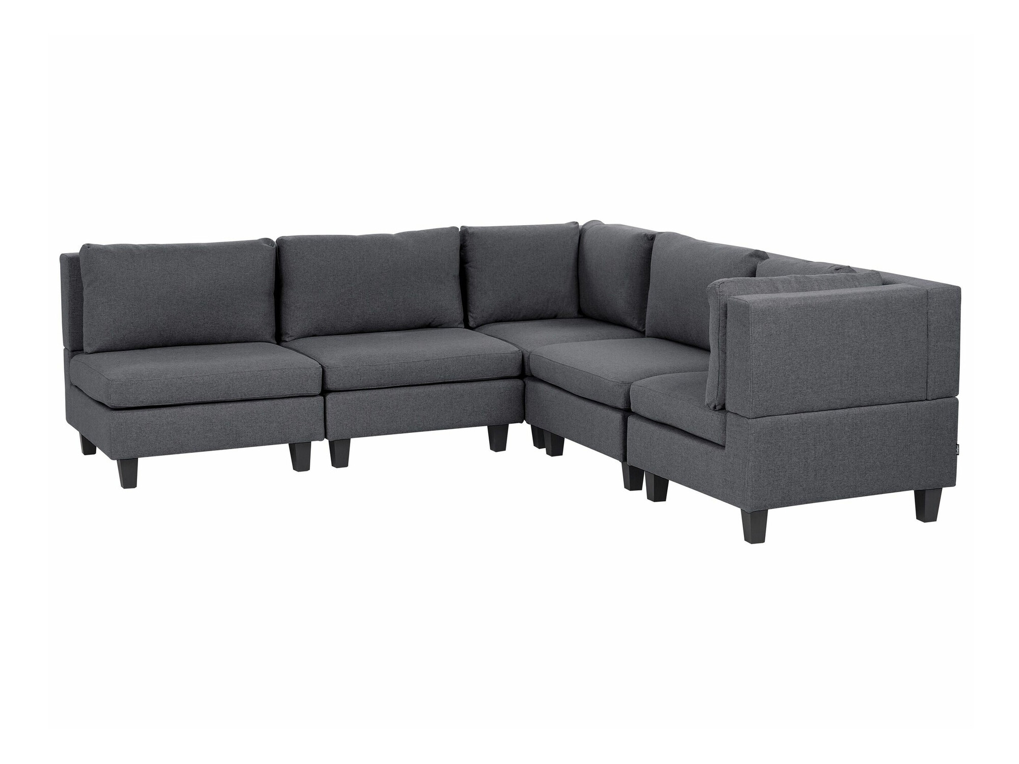 Αρθρωτός γωνιακός καναπές Elbmeli 109 (Σκούρο γκρι)