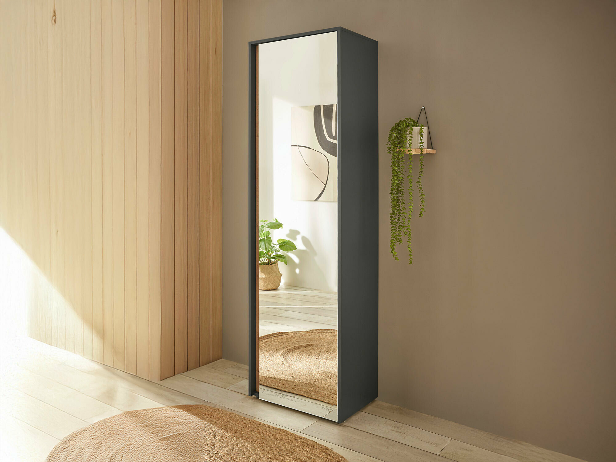 Ντουλάπα Elbsori 161 (Ανθρακί)