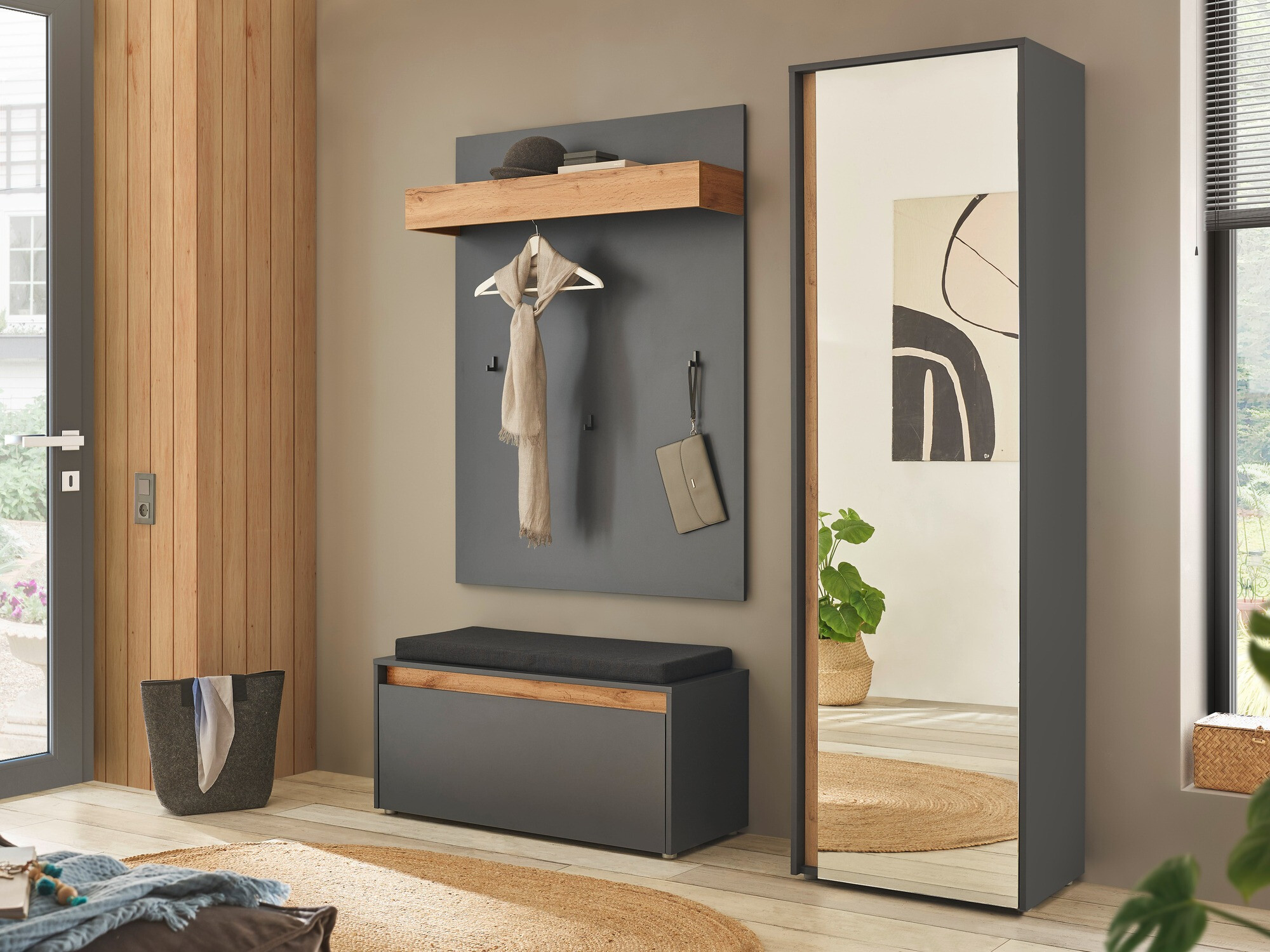 Wardrobe Elbsori 161 (Anthracite)