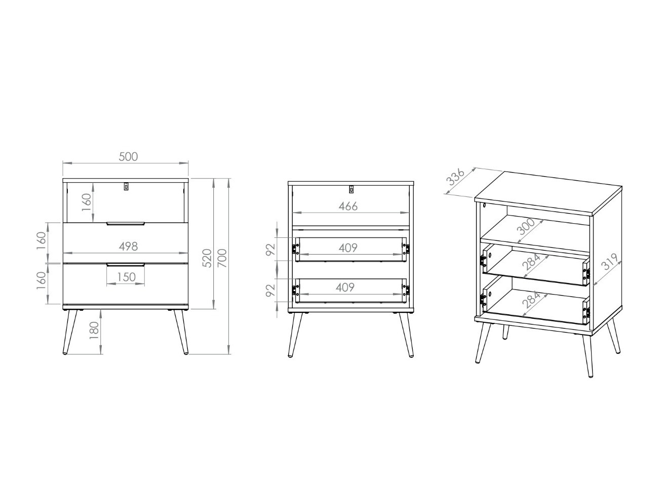 Bedside table Odenovu 107