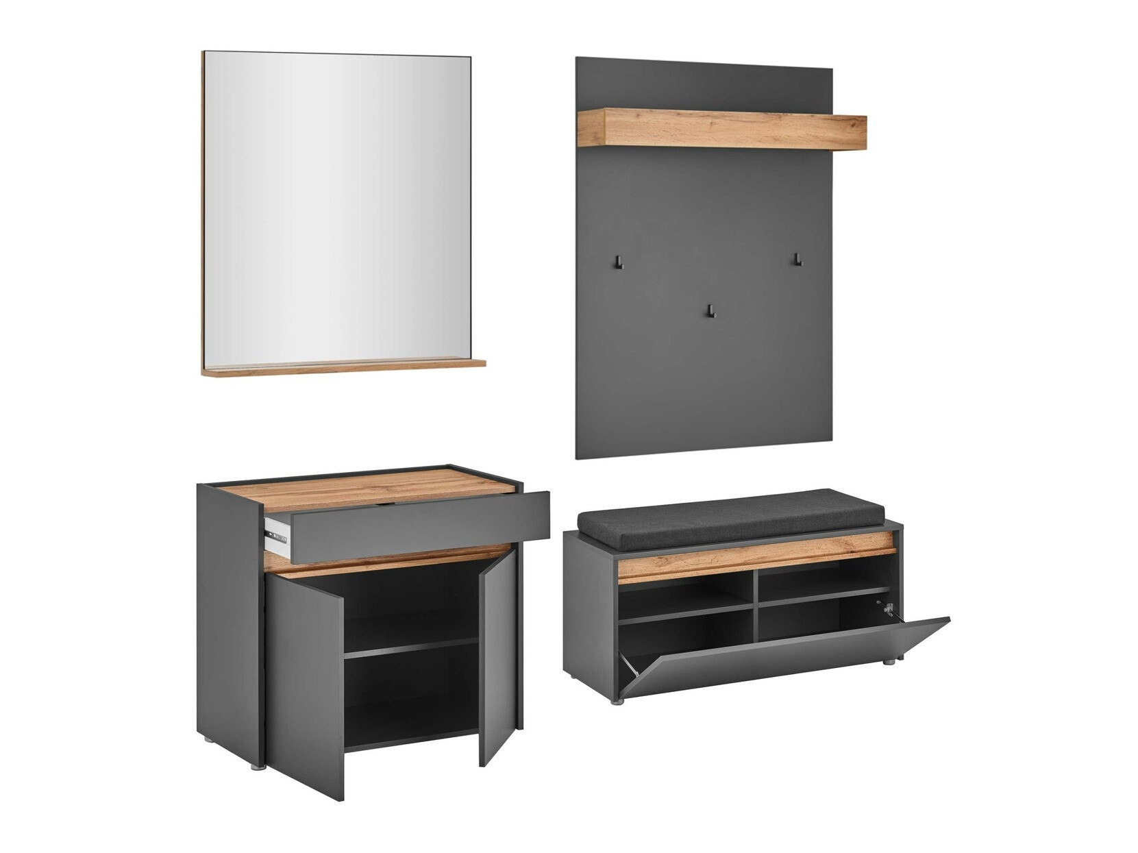 Hallway set Elbsori 168 (Anthracite)