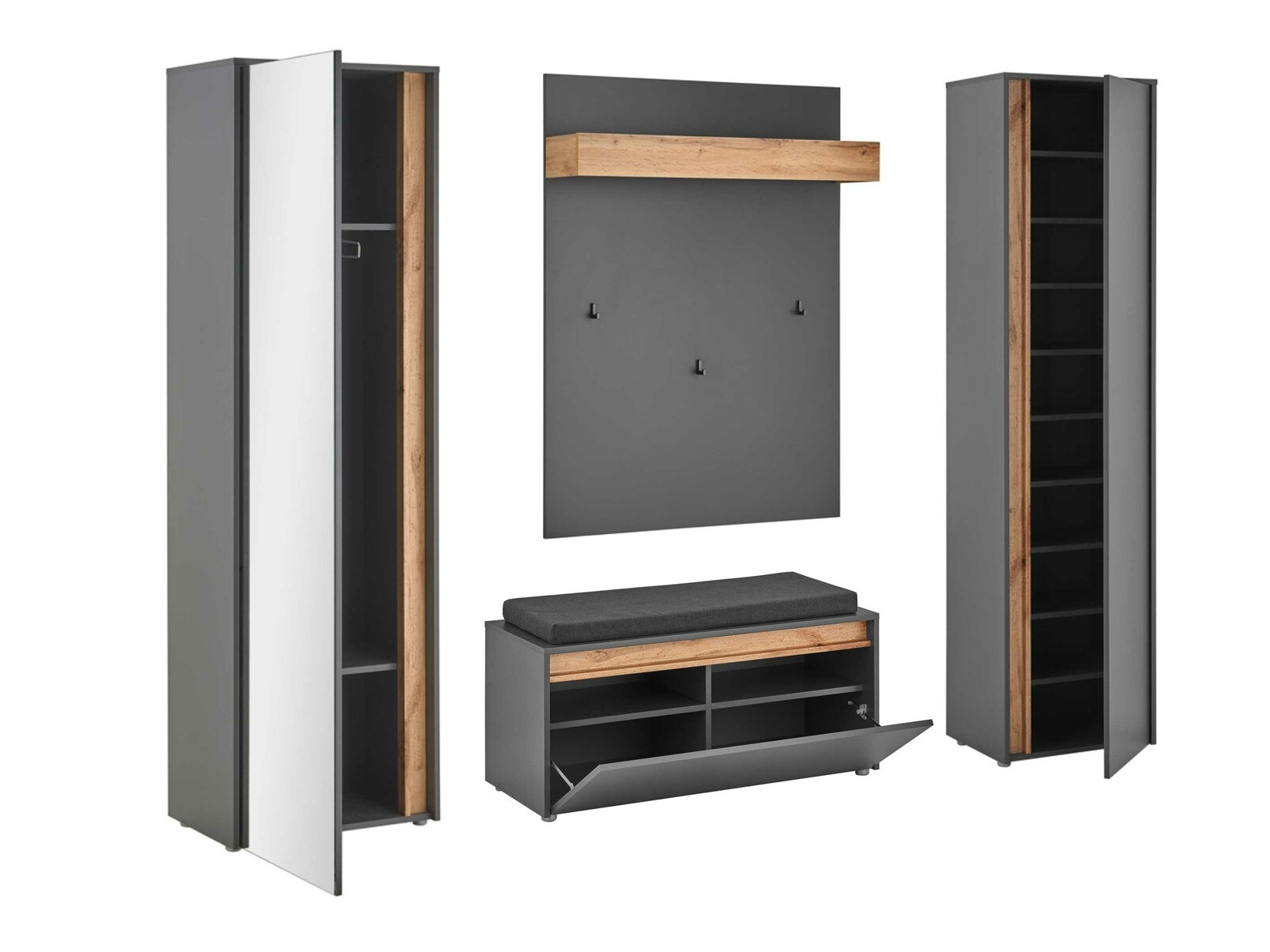 Hallway set Elbsori 169 (Anthracite)