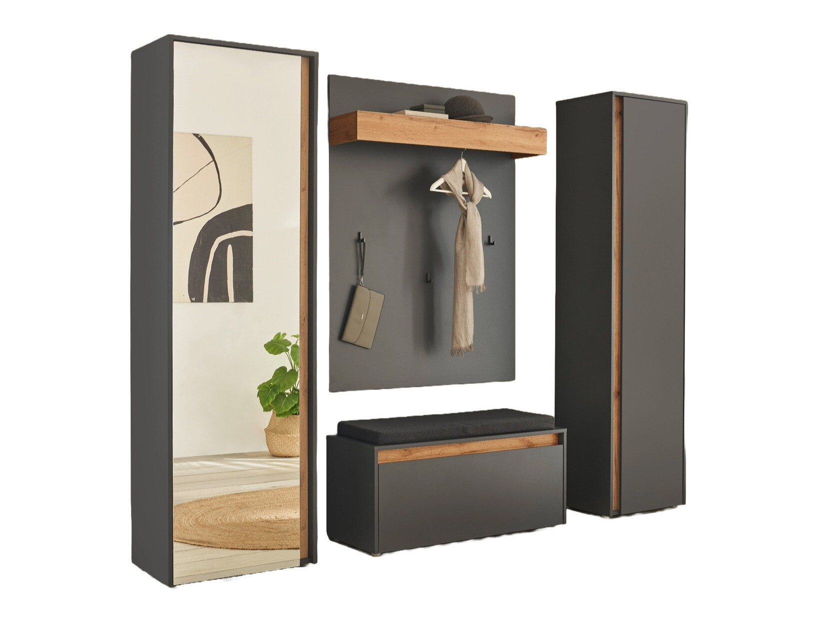 Hallway set Elbsori 169 (Anthracite)