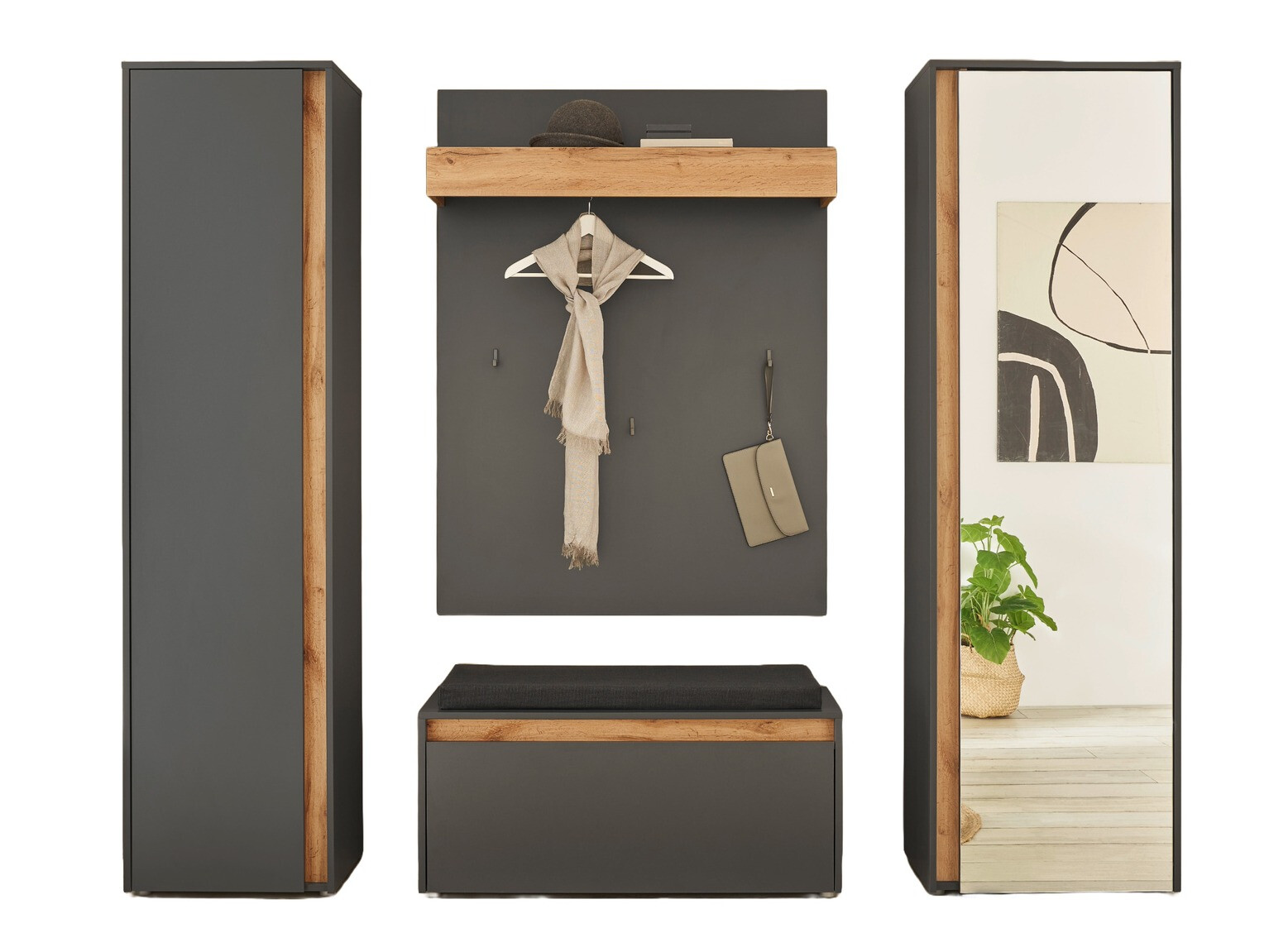 Hallway set Elbsori 169 (Anthracite)
