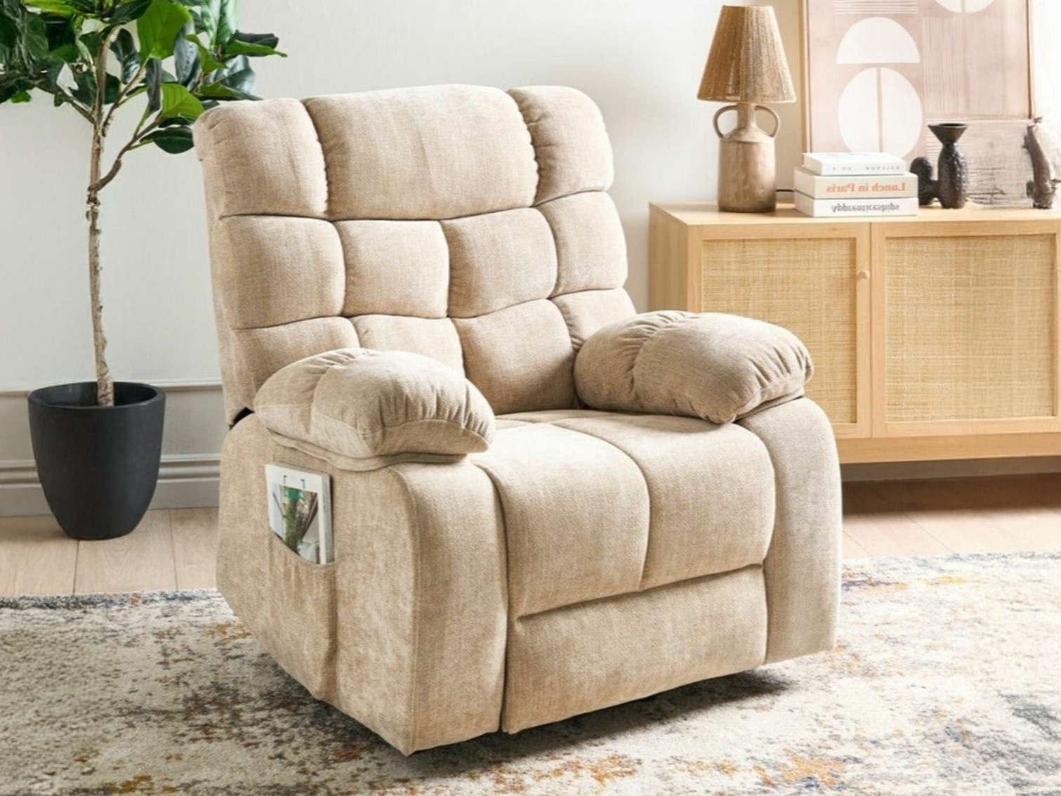 Armchair recliner Berwyn 2249 (Light brown)