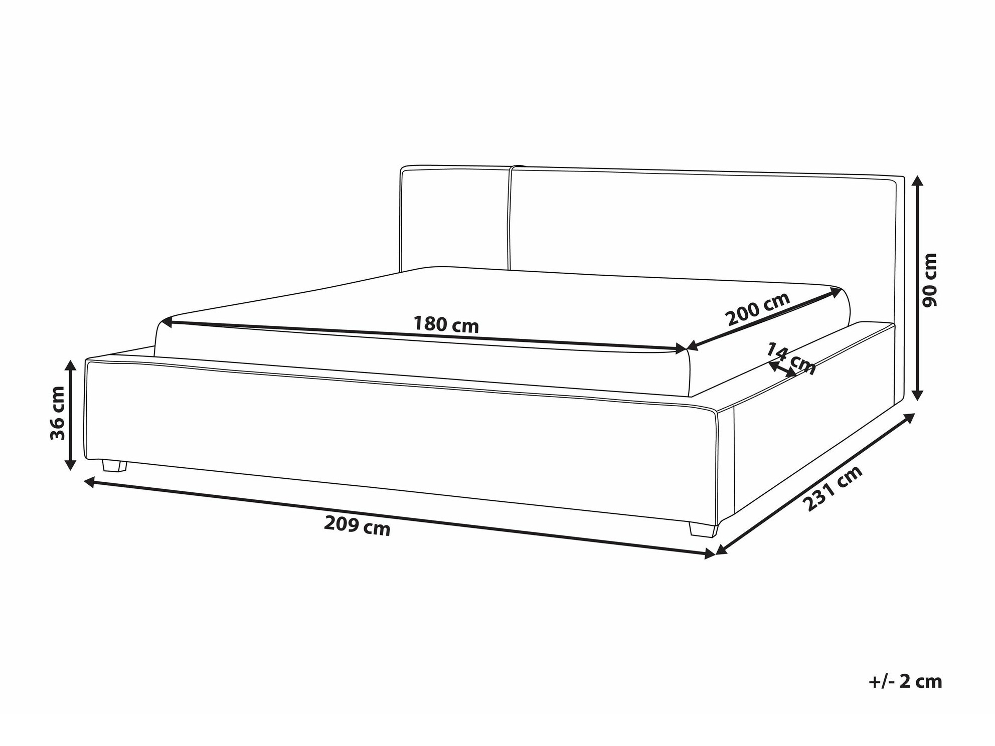 Κρεβάτι Berwyn 2250 (Taupe)
