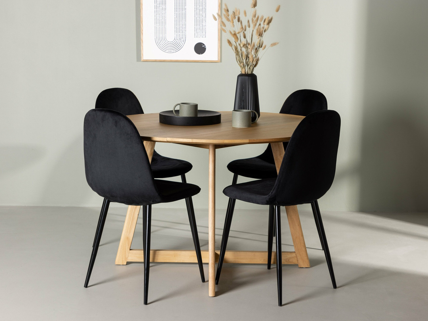 Dining set Dallas 4580 (Black)