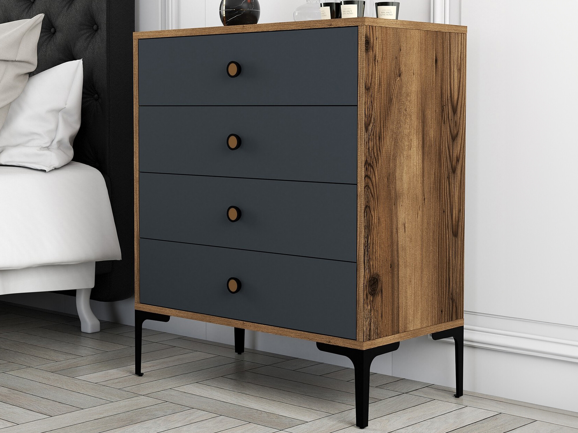 Συρταριέρα Kailua 771 (Καρυδί + Anhtracite)