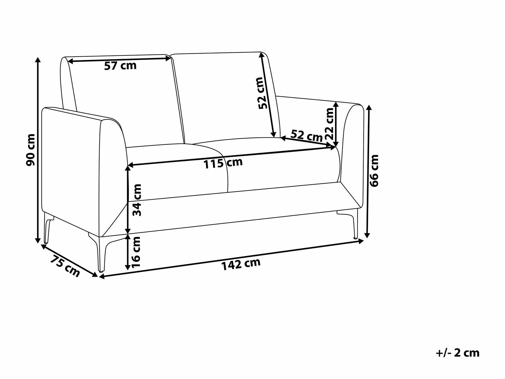 Καναπές Berwyn 763 (Μπεζ)