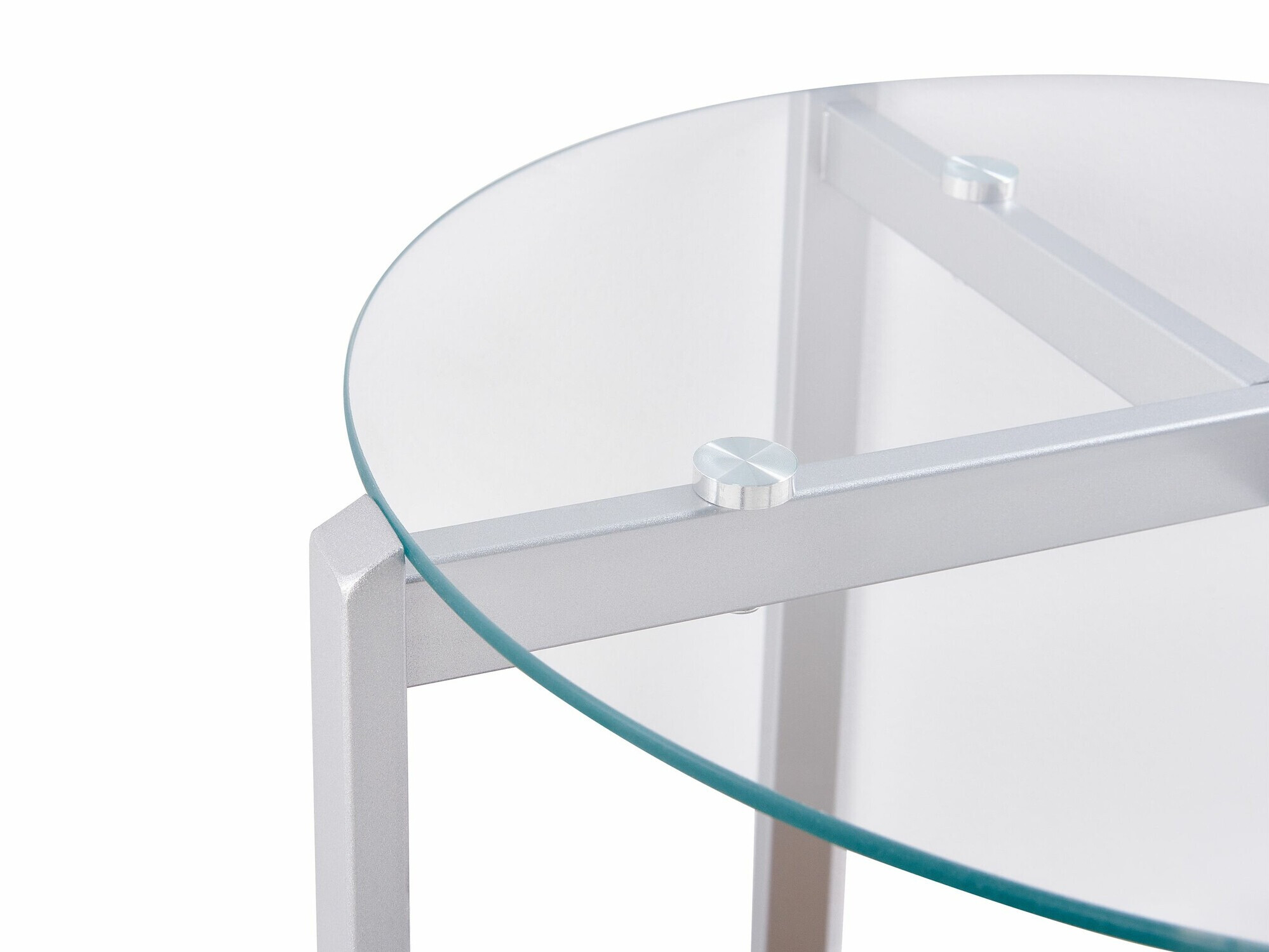 Βοηθητικό τραπεζάκι Berwyn 2277 (Ασημί + Ανοιχτό χρώμα ξύλου)