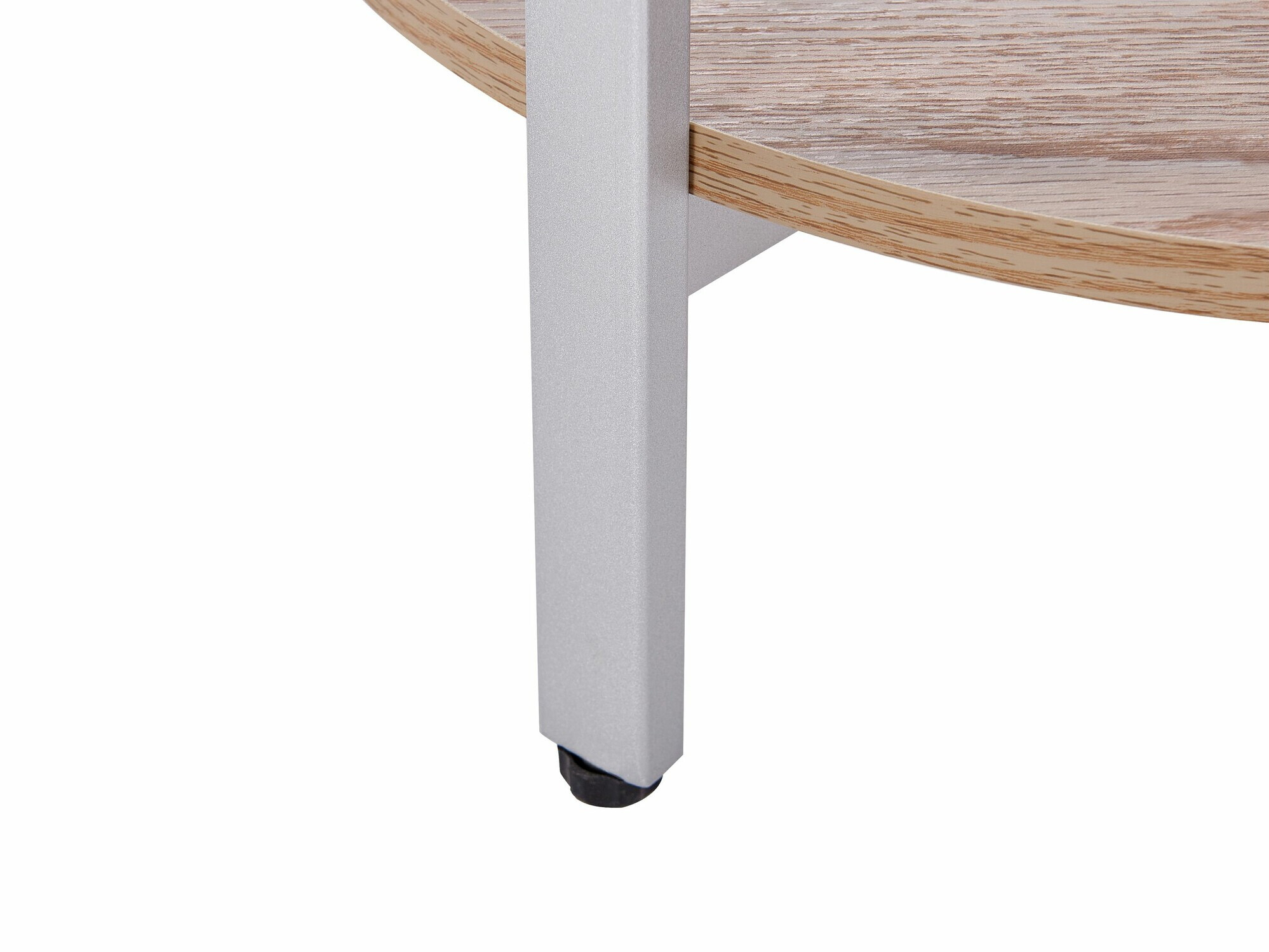 Βοηθητικό τραπεζάκι Berwyn 2277 (Ασημί + Ανοιχτό χρώμα ξύλου)