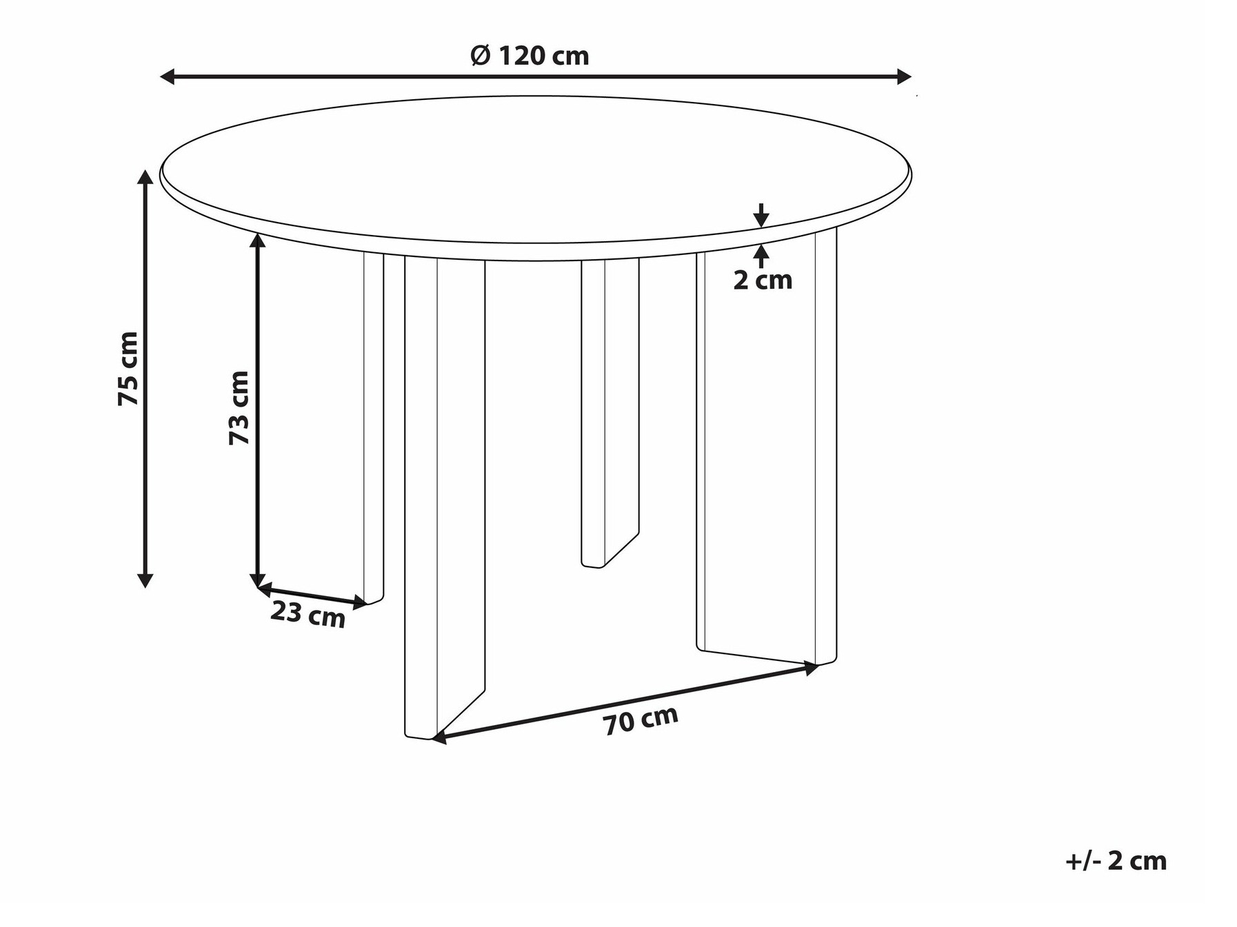 Τραπέζι Berwyn 2274 (Μαύρο)