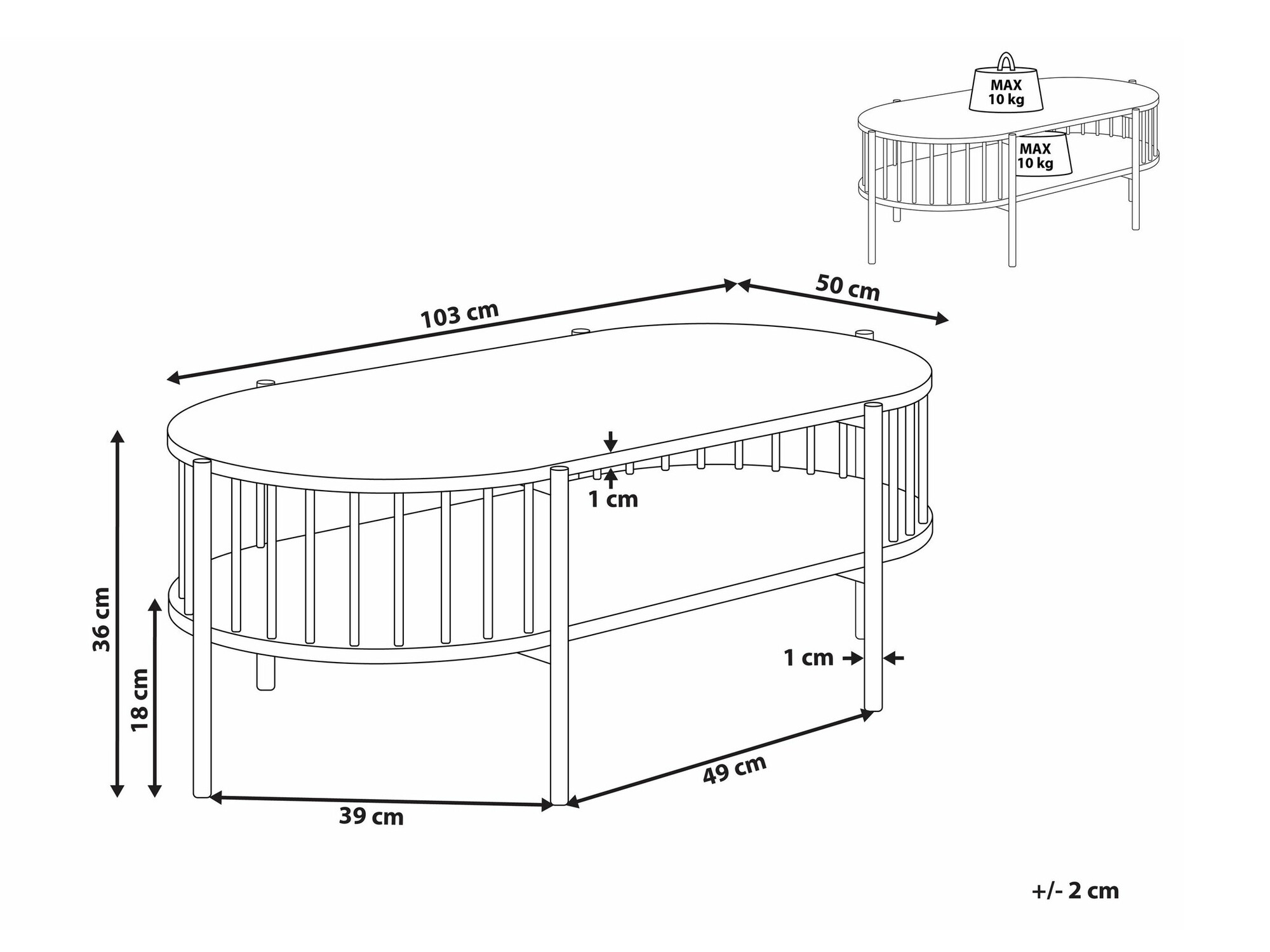 Coffee table Berwyn 2282