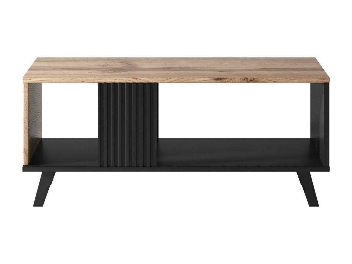 Coffee table Luelia 118 (Black + Wotan Oak)