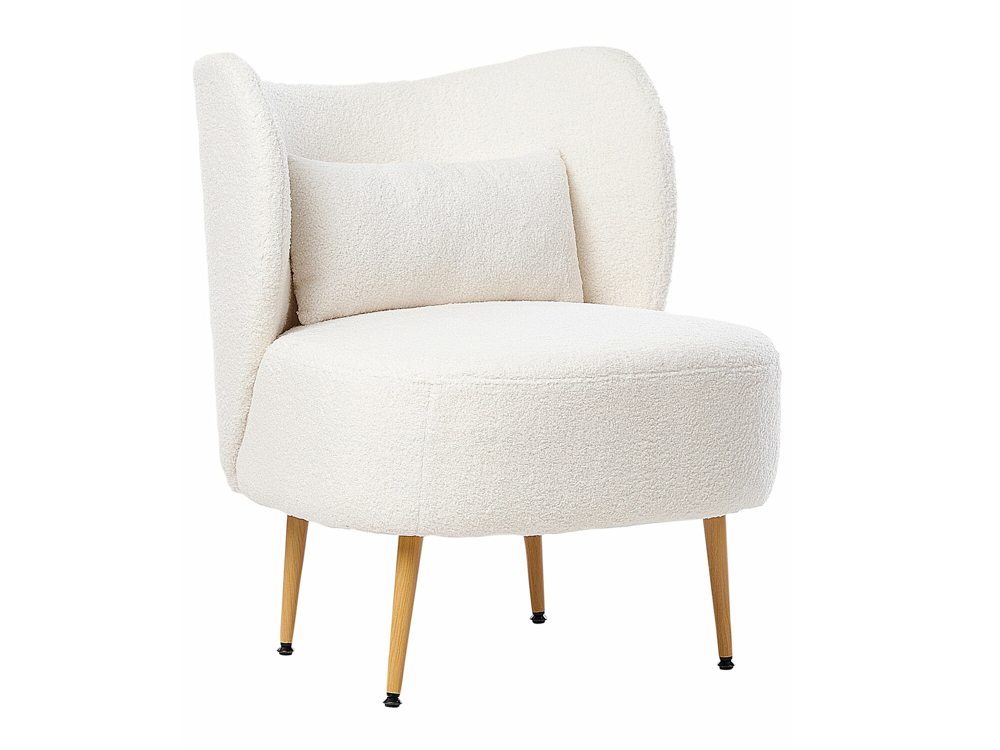 Πολυθρόνα Berwyn 570 (Κρεμ + Ανοιχτό χρώμα ξύλου)