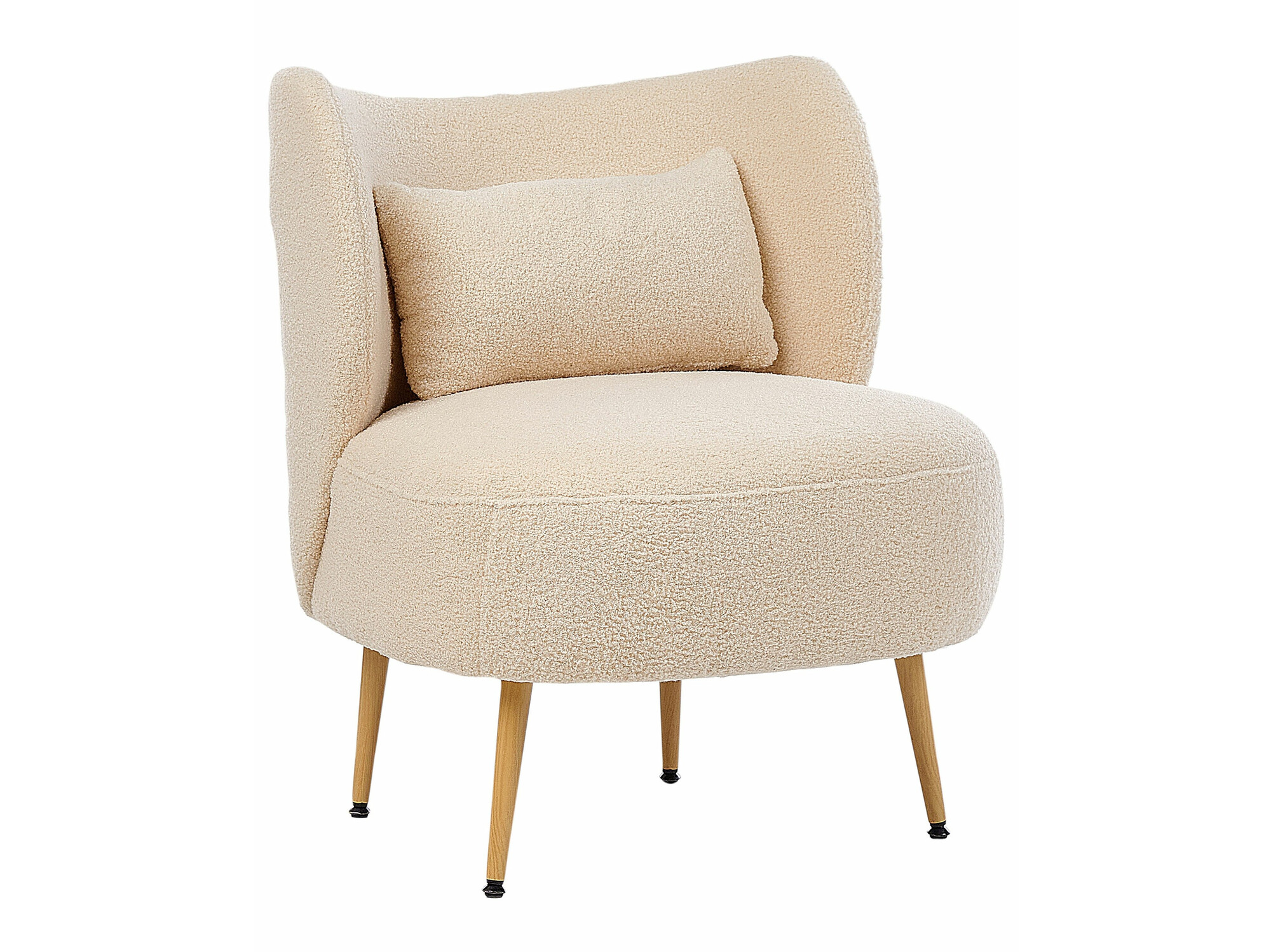 Πολυθρόνα Berwyn 570 (Μπεζ + Ανοιχτό χρώμα ξύλου)