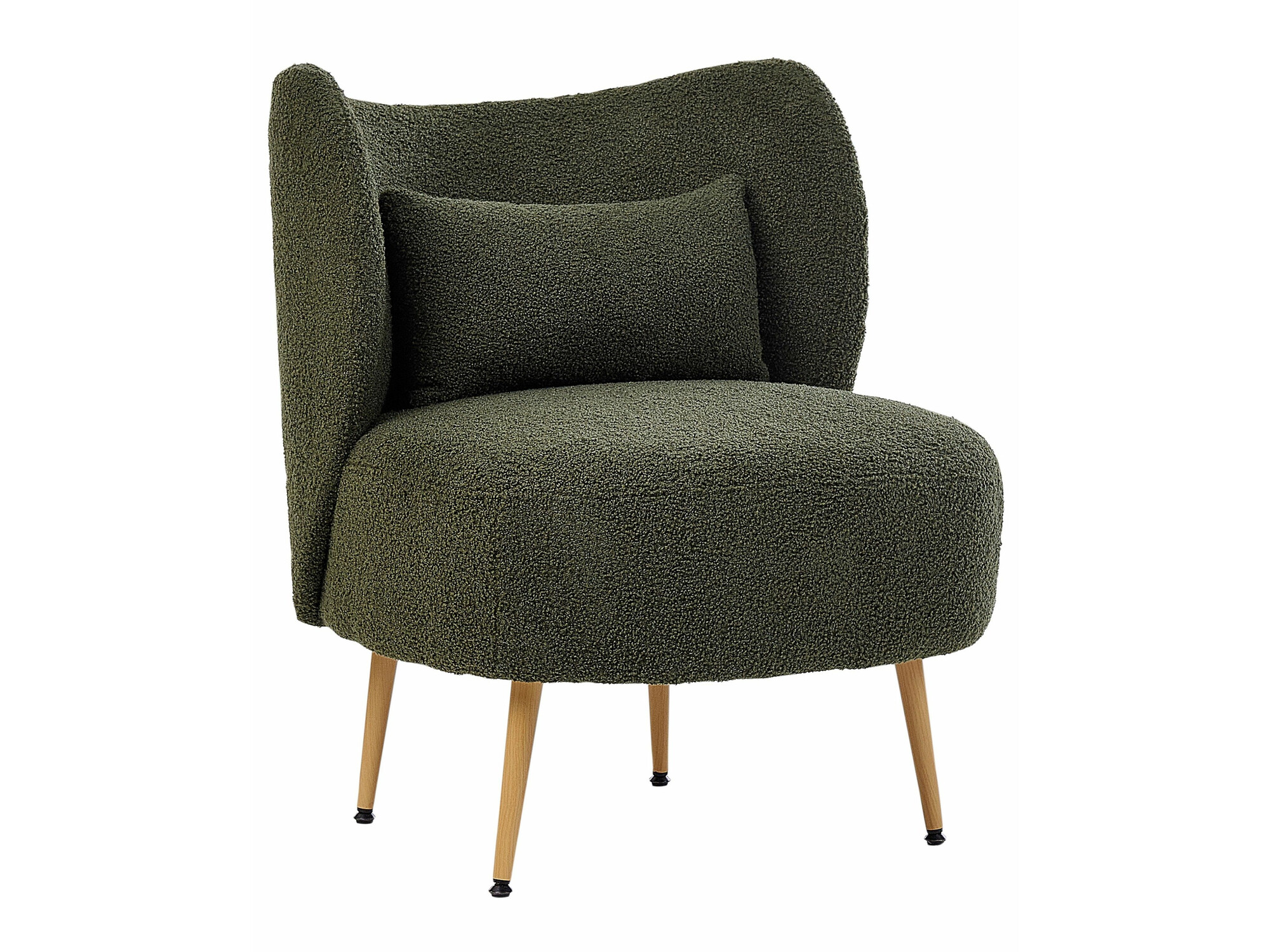 Πολυθρόνα Berwyn 570 (Σκούρο πράσινο + Ανοιχτό χρώμα ξύλου)