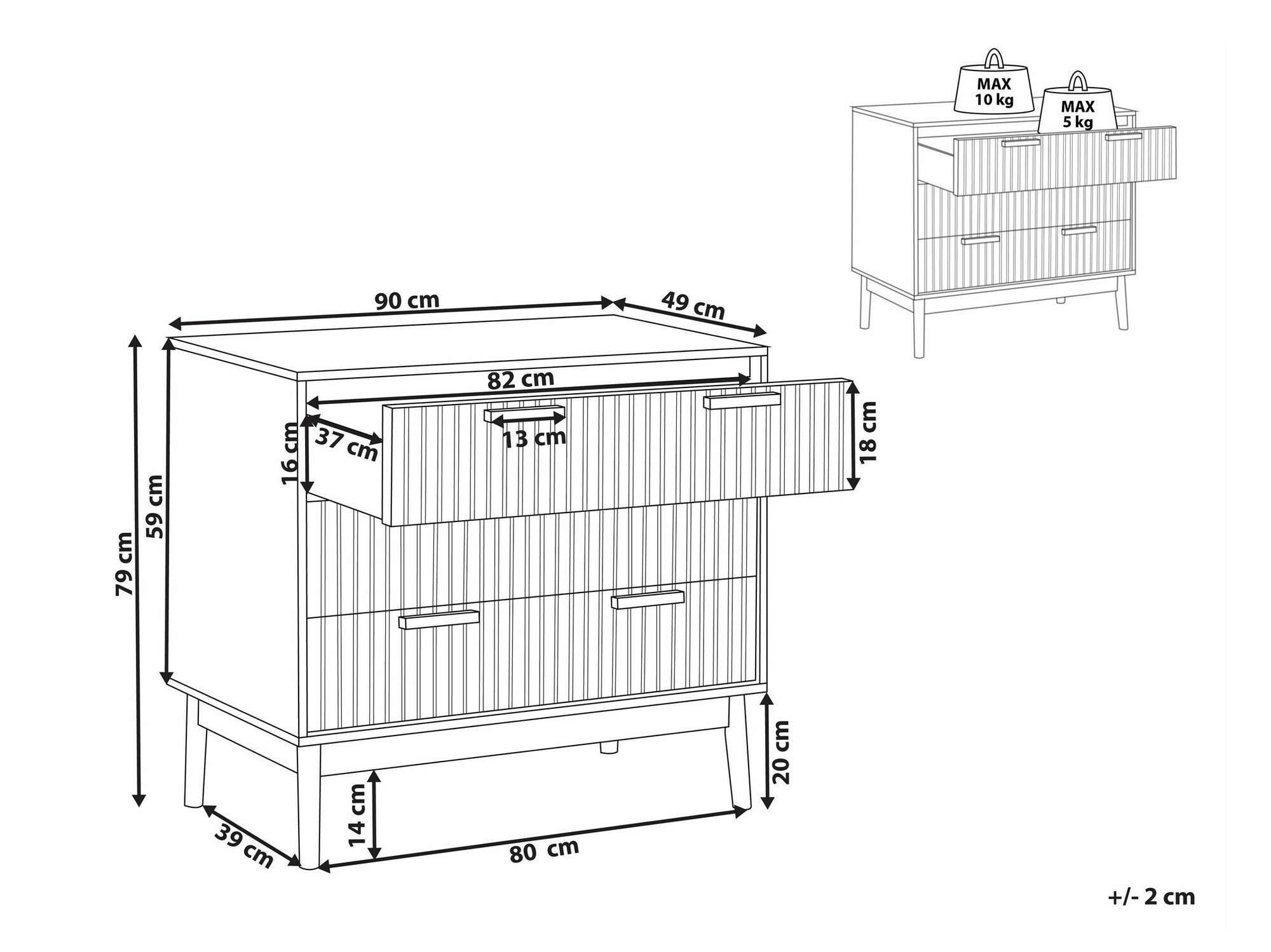 Chest of drawers Mirmori 106