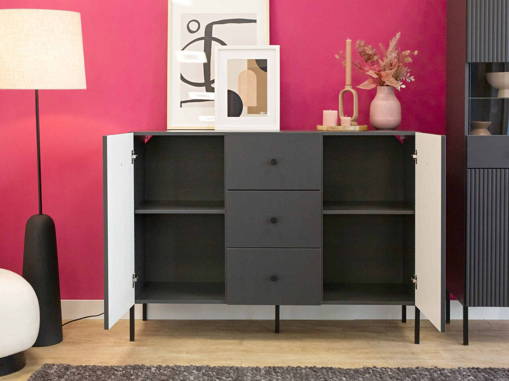 Chest of drawers Etliva 101 (Anthracite)