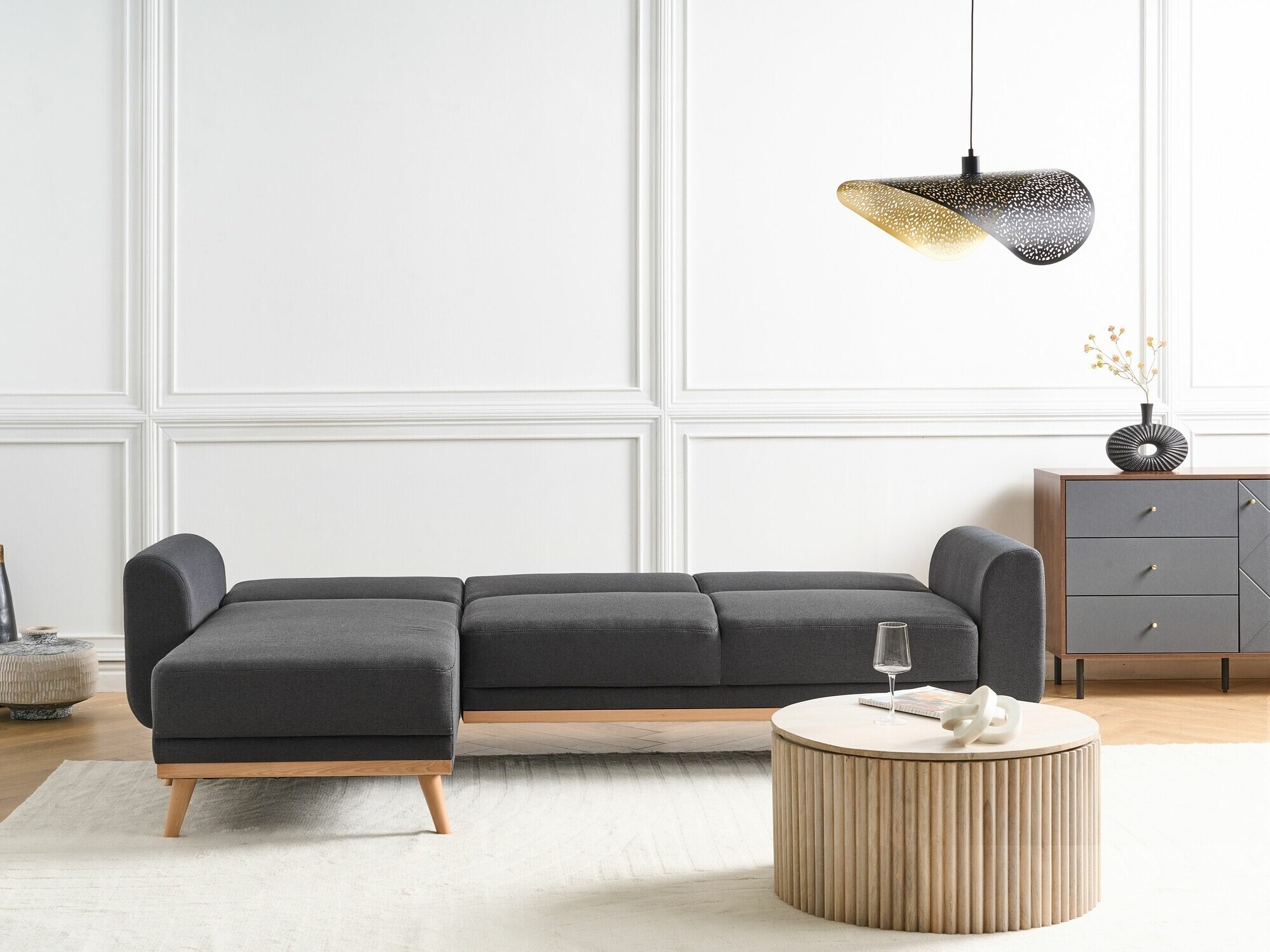 Corner sofa Berwyn 2323 (Black)