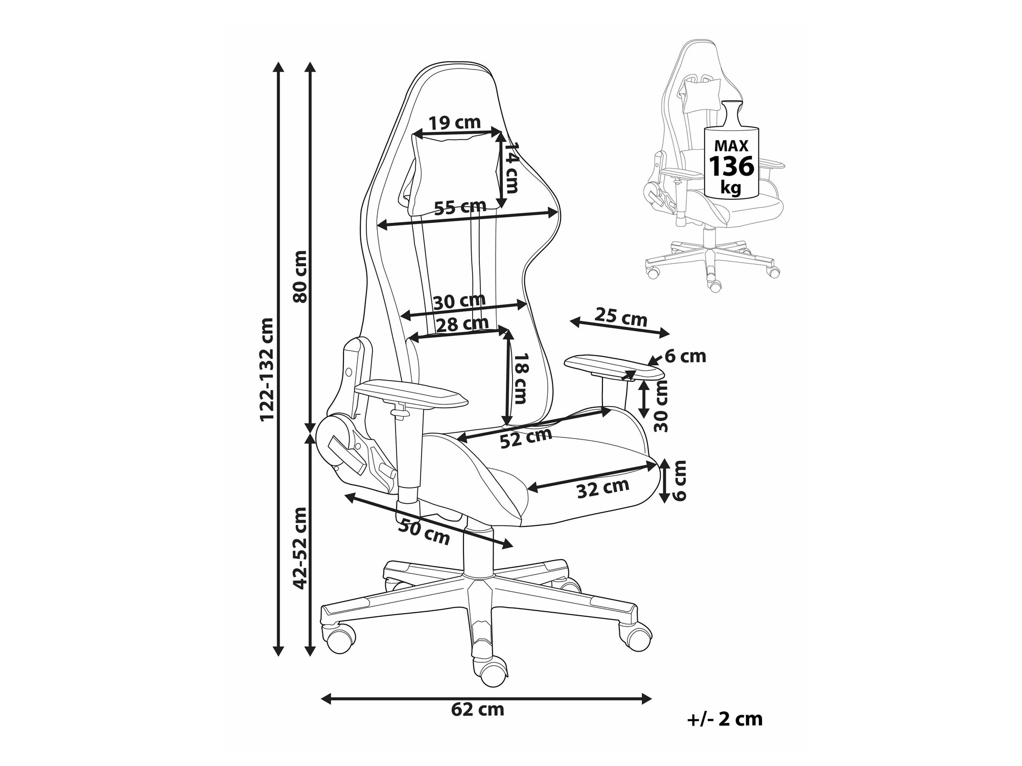 Gaming chair Berwyn 936 (Taupe)