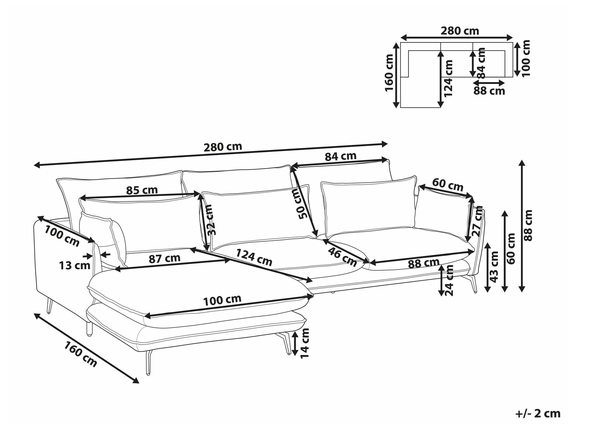Corner sofa Berwyn 1308
