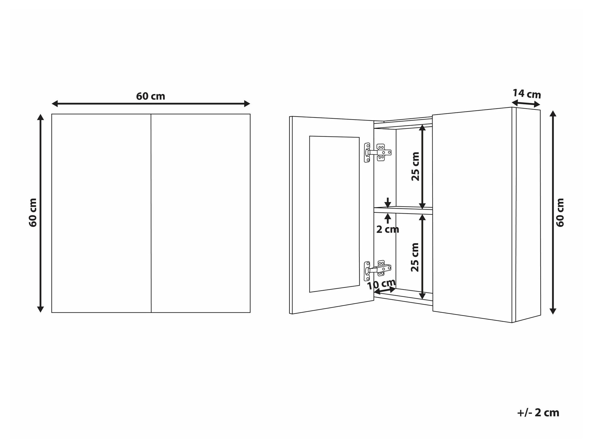 Bathroom mirror cabinet Berwyn 2349 (White)