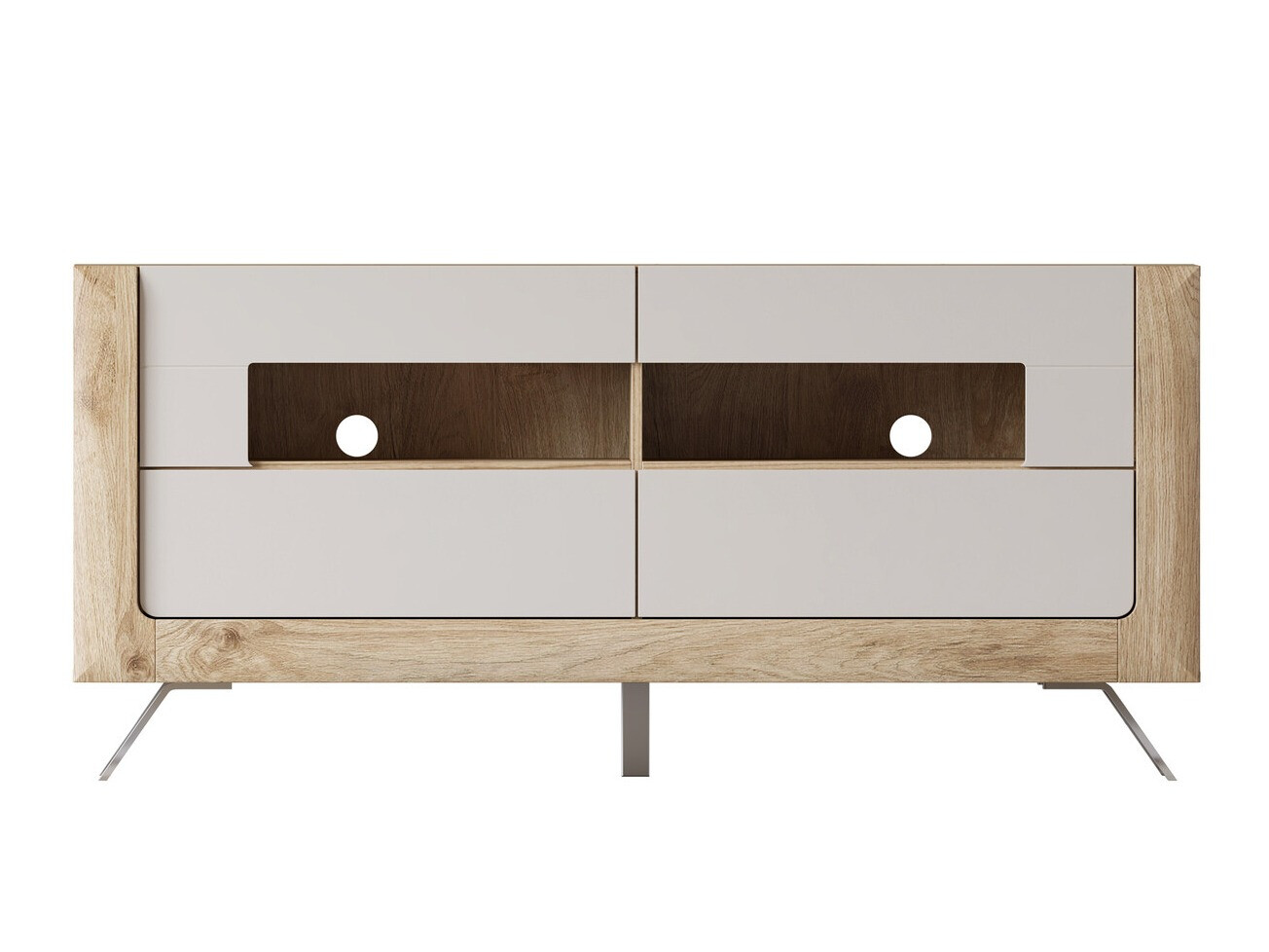 Έπιπλο τηλεόρασης Sovera 105 (Χρυσή βελανιδιά + Ανοιχτό γκρι)