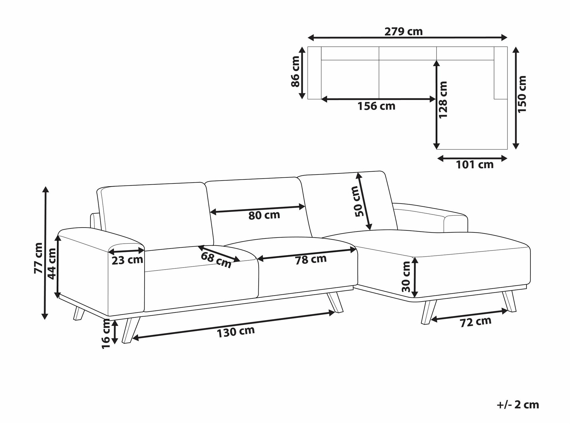Γωνιακός Καναπές Berwyn 2363 (Μπεζ)
