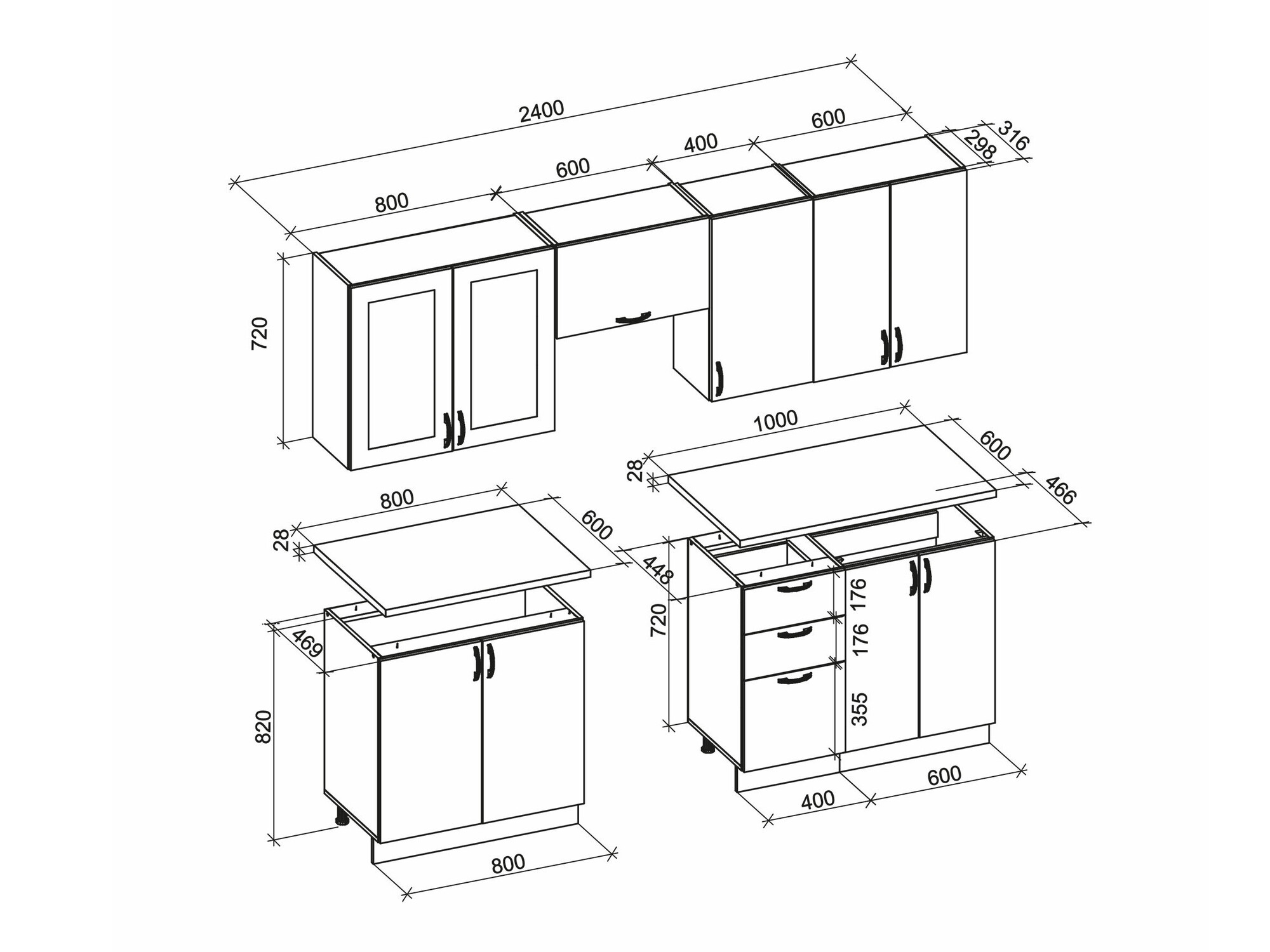 Kitchen set Houston 1877 (White)