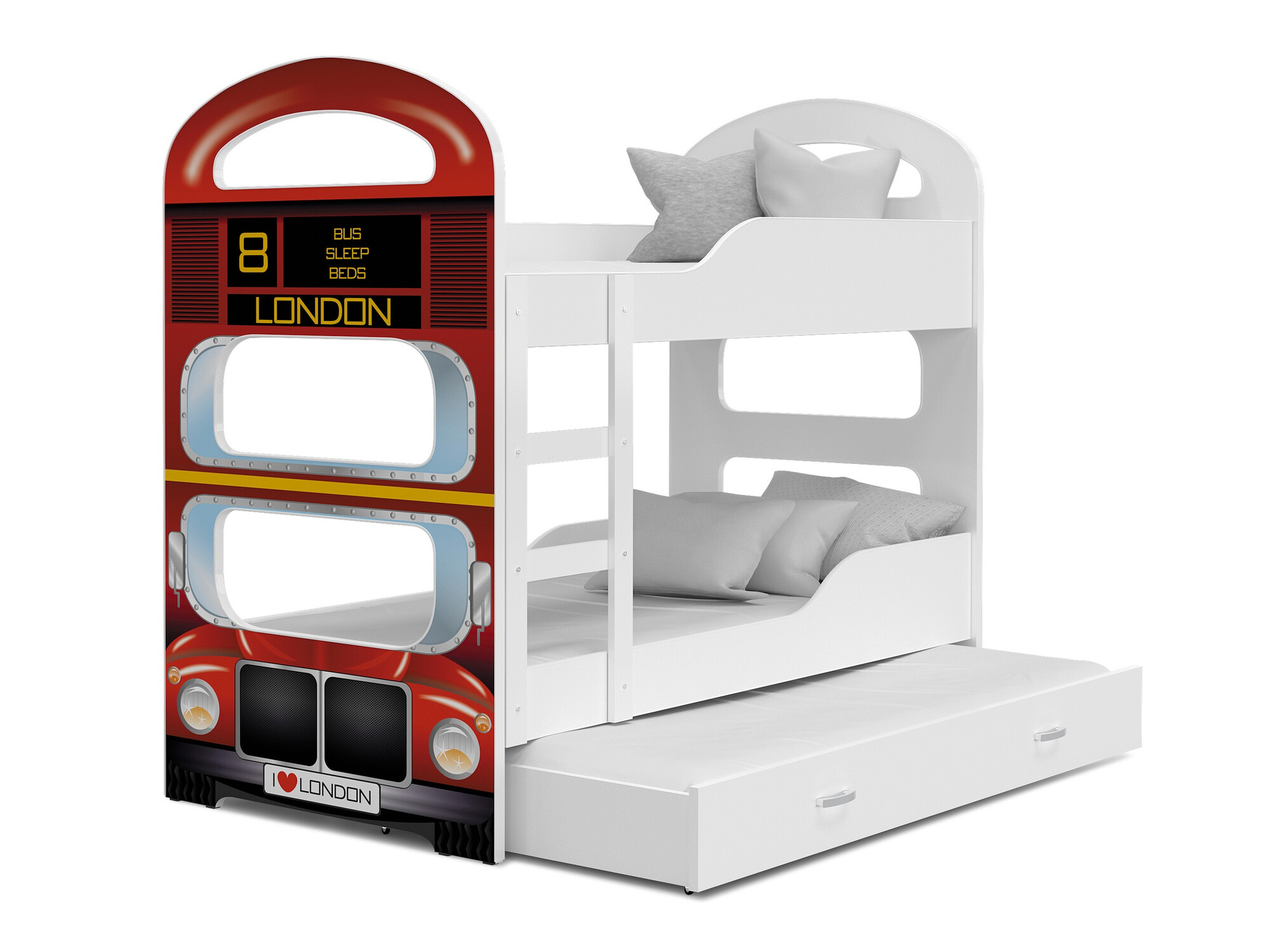 Bunk bed Aurora 116 (White + Red)