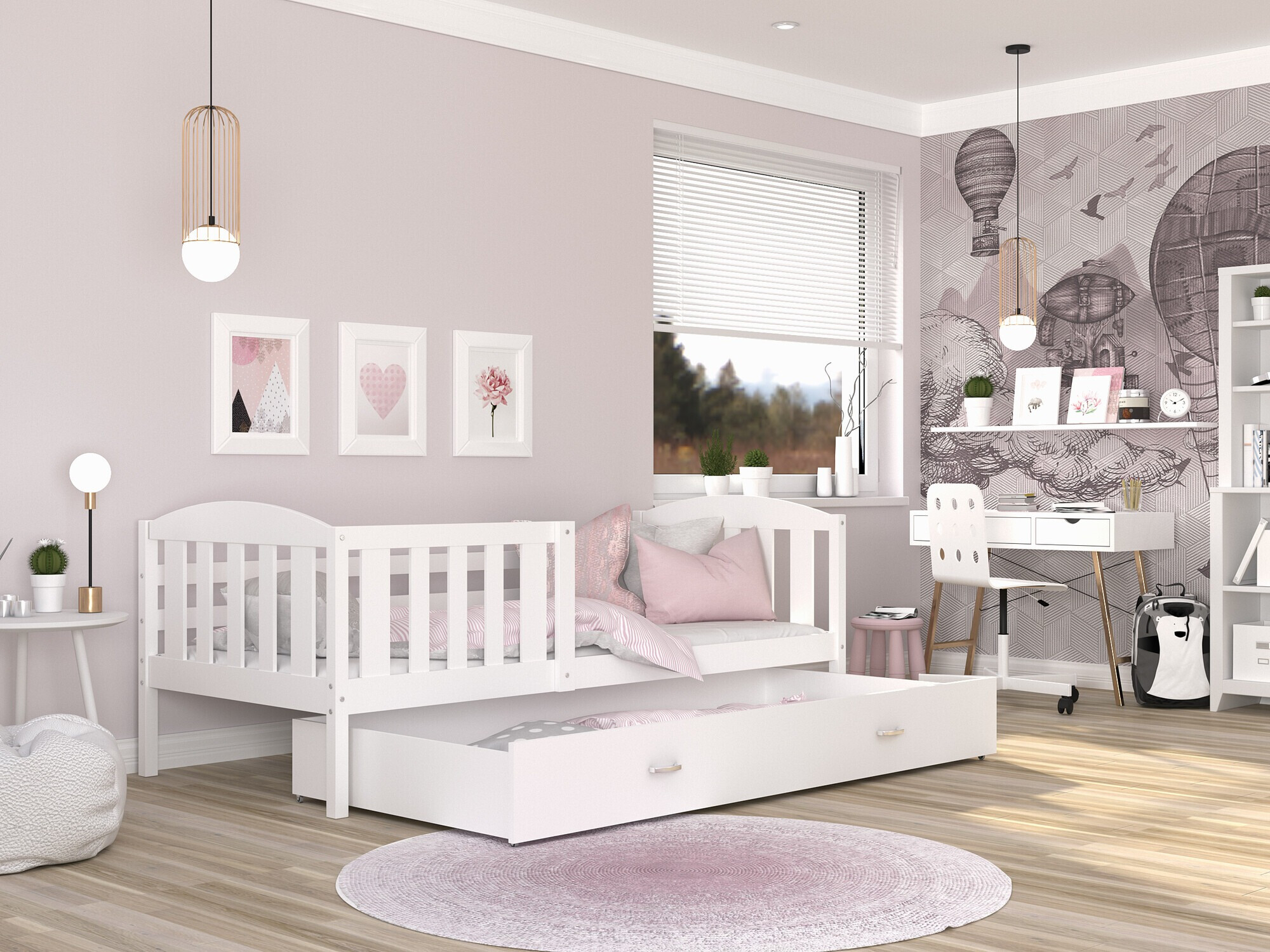 Bed Aurora 126 (White)