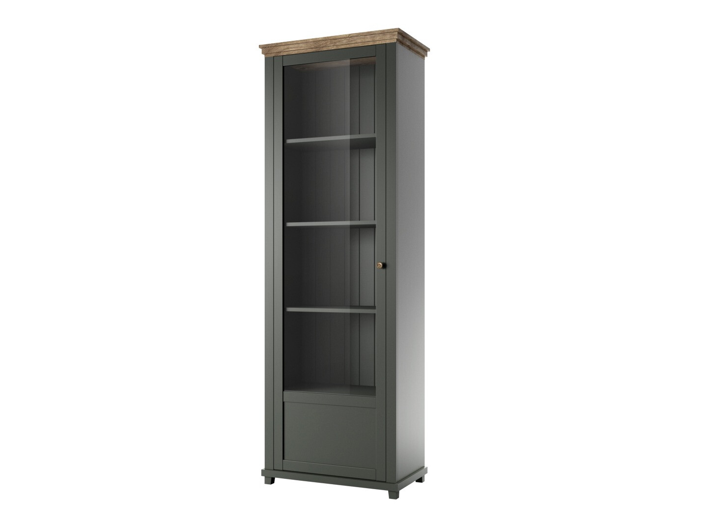 Bookcase Tolnue 101 (Dark green + Lefkas oak)