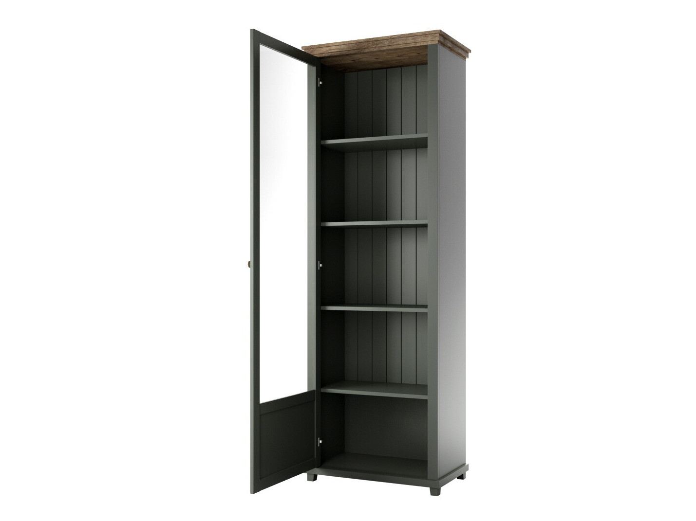 Bookcase Tolnue 101 (Dark green + Lefkas oak)